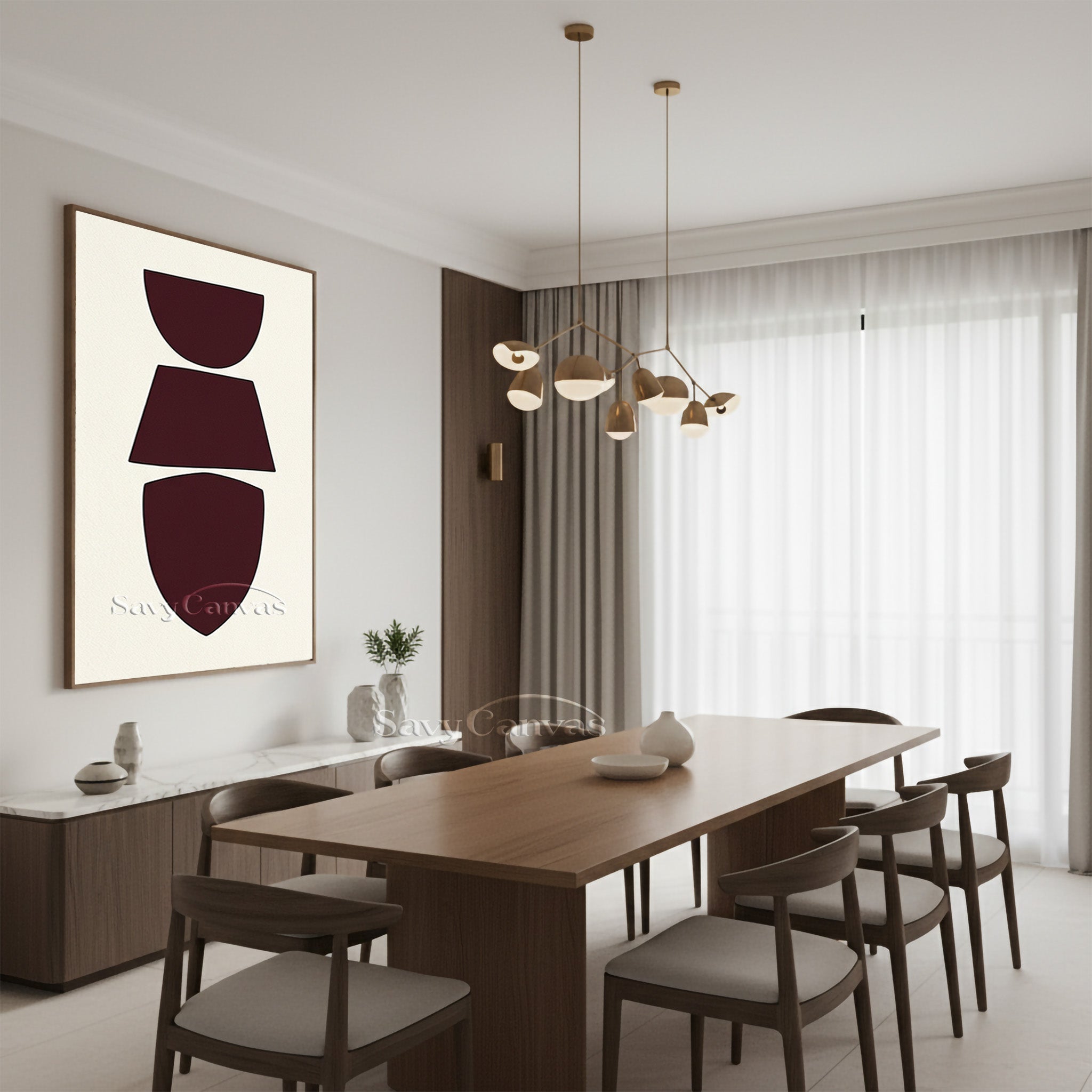Japandi Style Geometric Art | Minimalist Wabi-Sabi Decor #AA 497