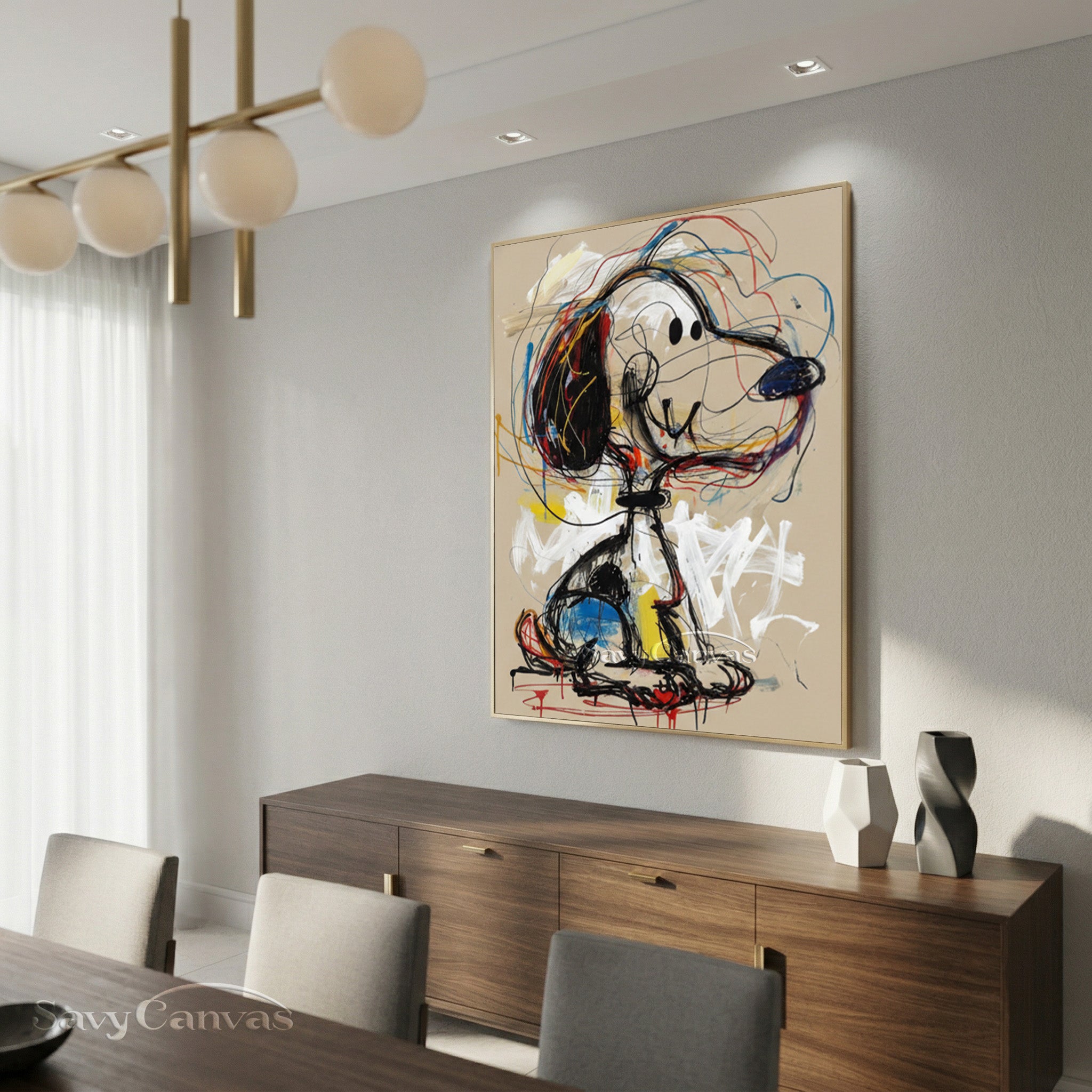 Graffiti Style Snoopy Art | Neo-Expressionist Painting #AA 473