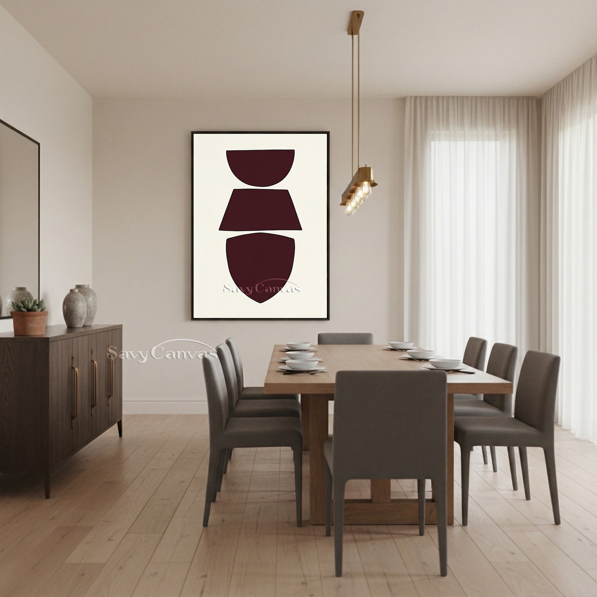 Japandi Style Geometric Art | Minimalist Wabi-Sabi Decor #AA 497