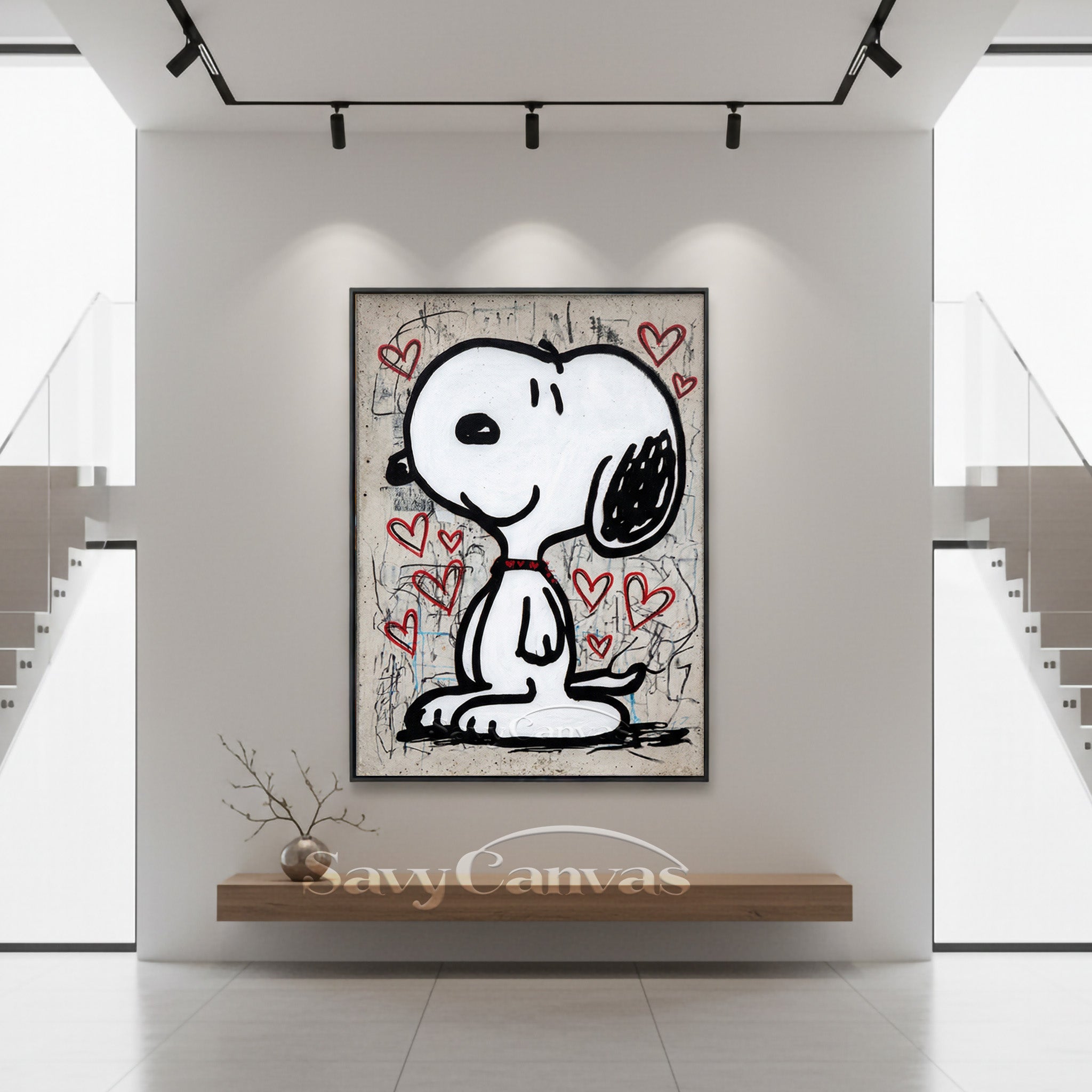 Snoopy Street Art Canvas Painting - Modern Pop Wall Art #SS 058