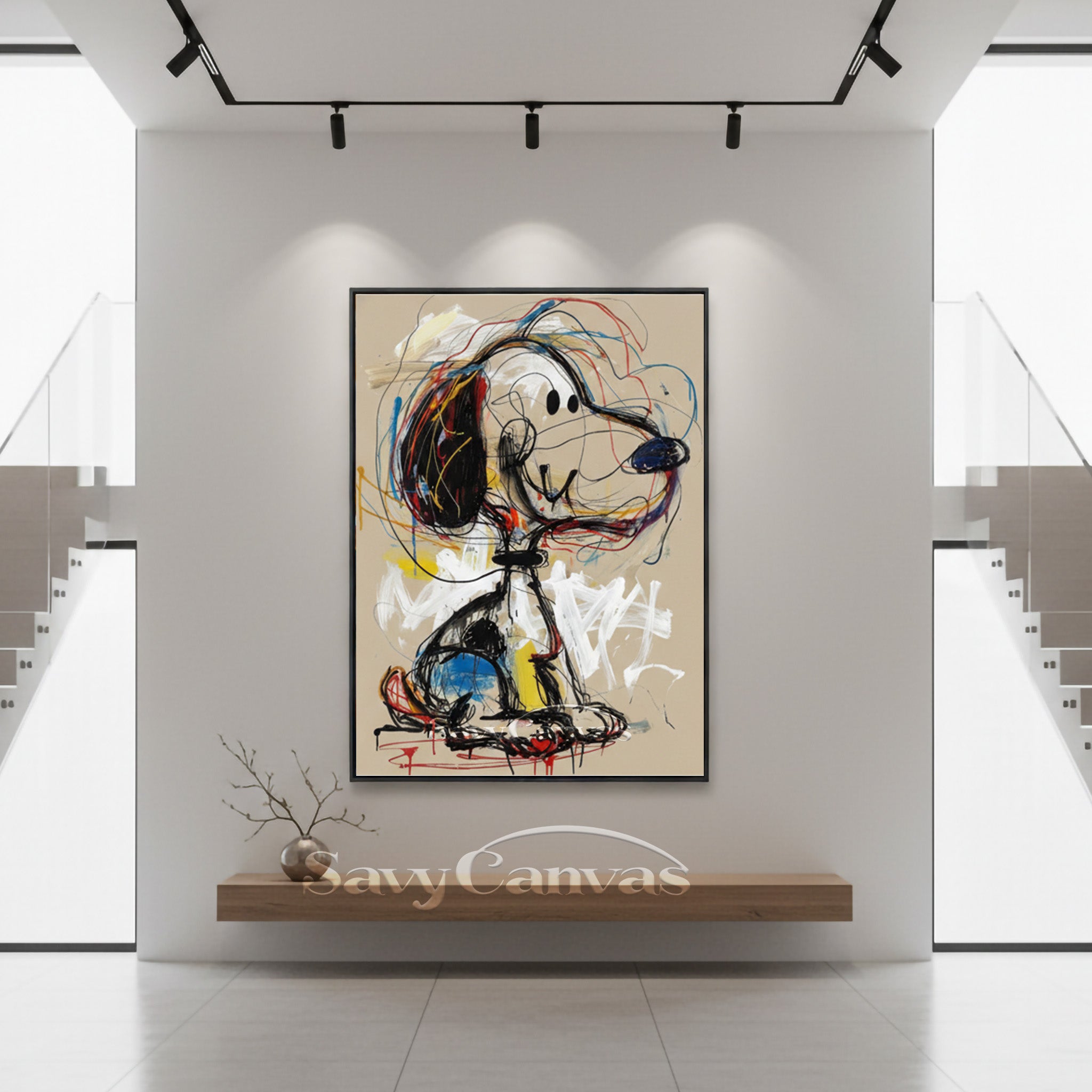 Graffiti Style Snoopy Art | Neo-Expressionist Painting #AA 473