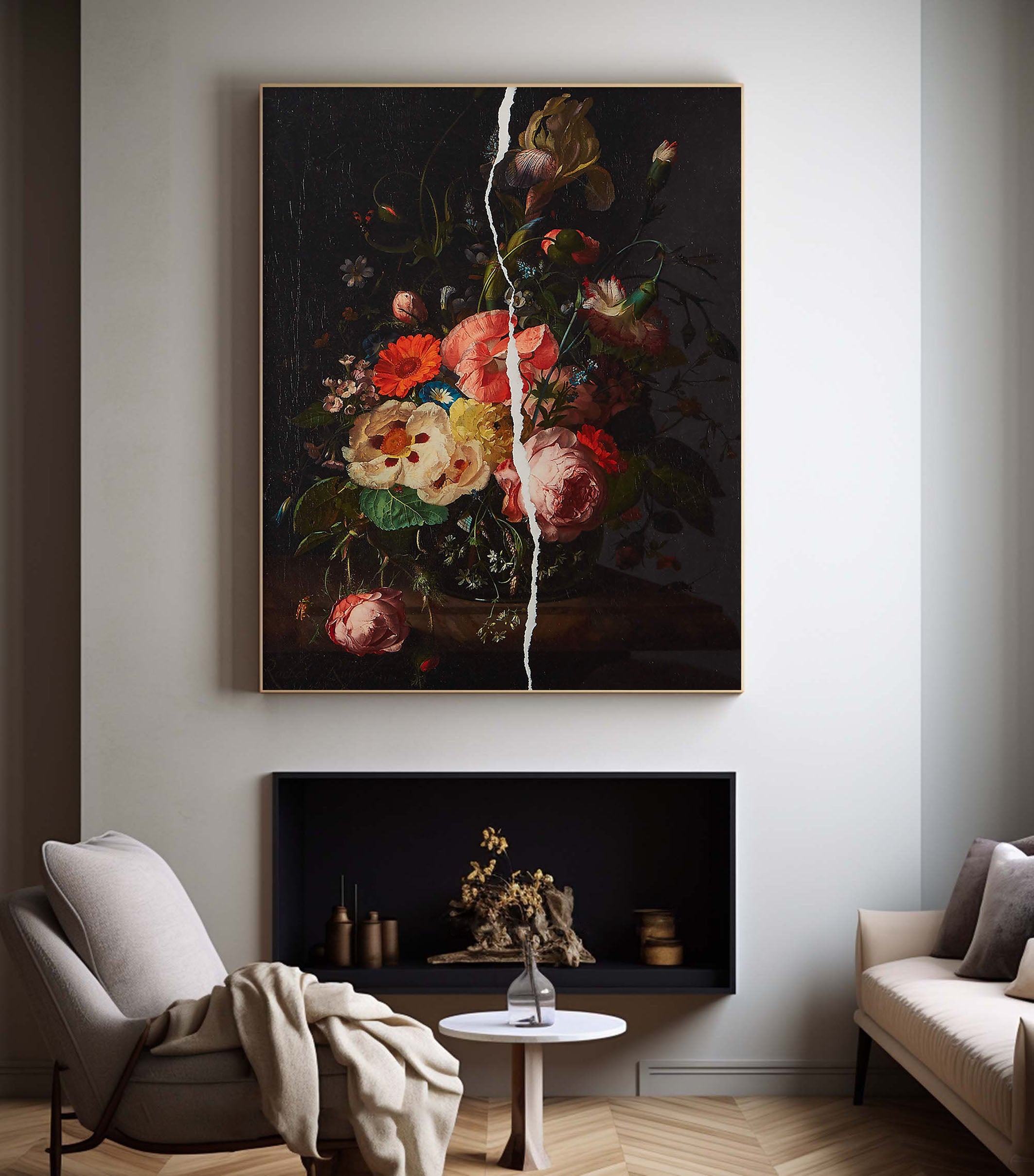 Unique Flower Vase Painting for Home Decor #TC 118
