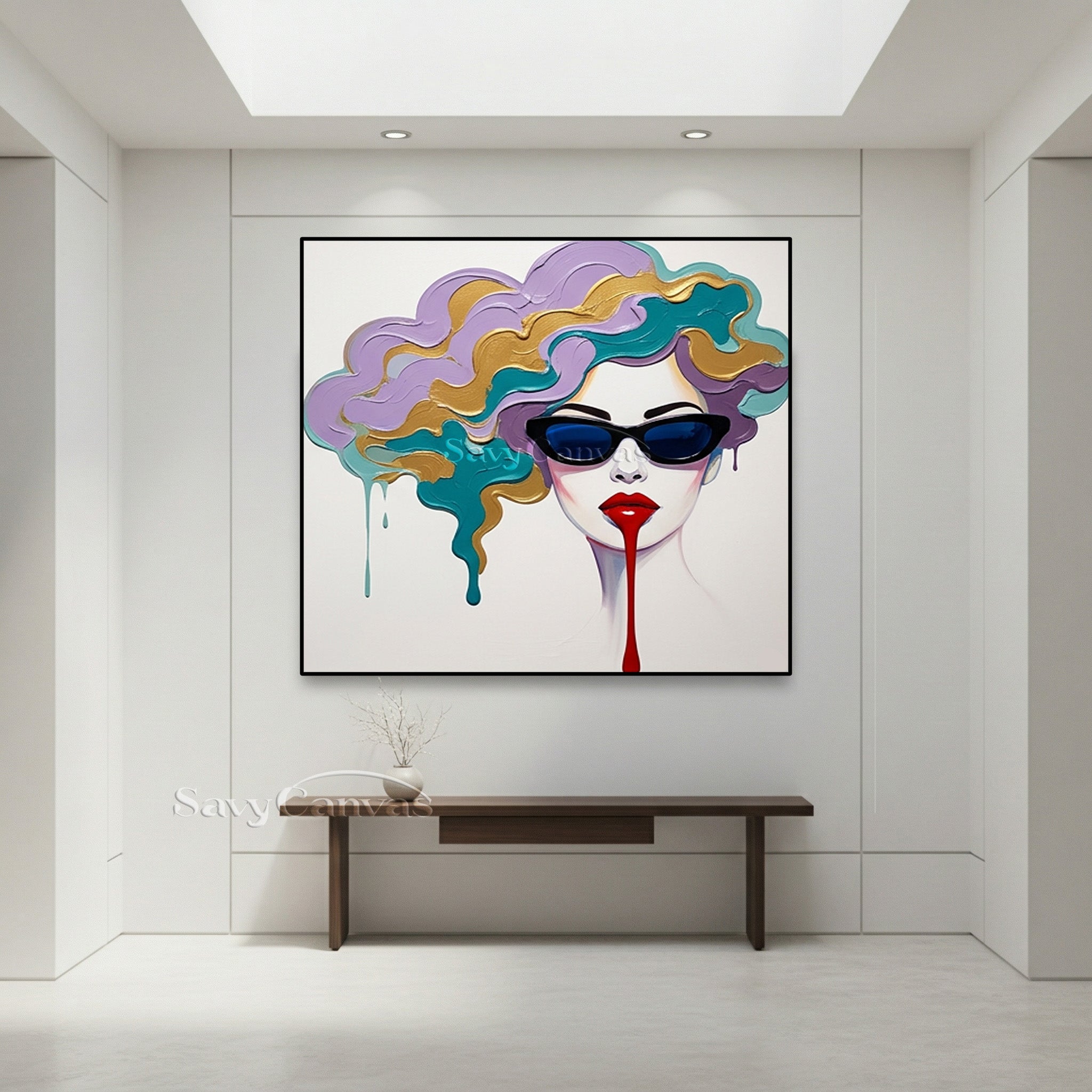 Textured 3D Wall Art | Fashion Lady Canvas Painting #SS 117