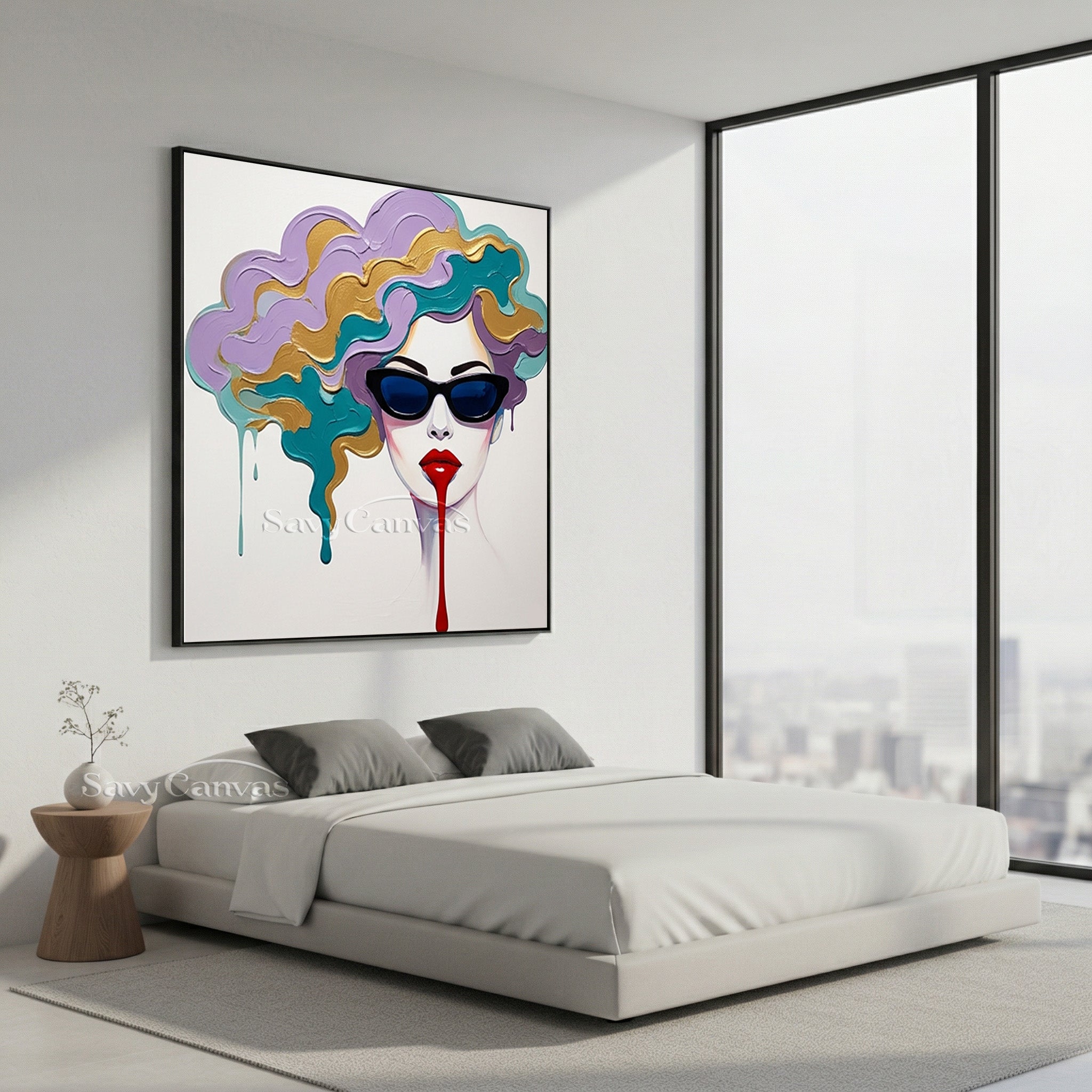 Textured 3D Wall Art | Fashion Lady Canvas Painting #SS 117