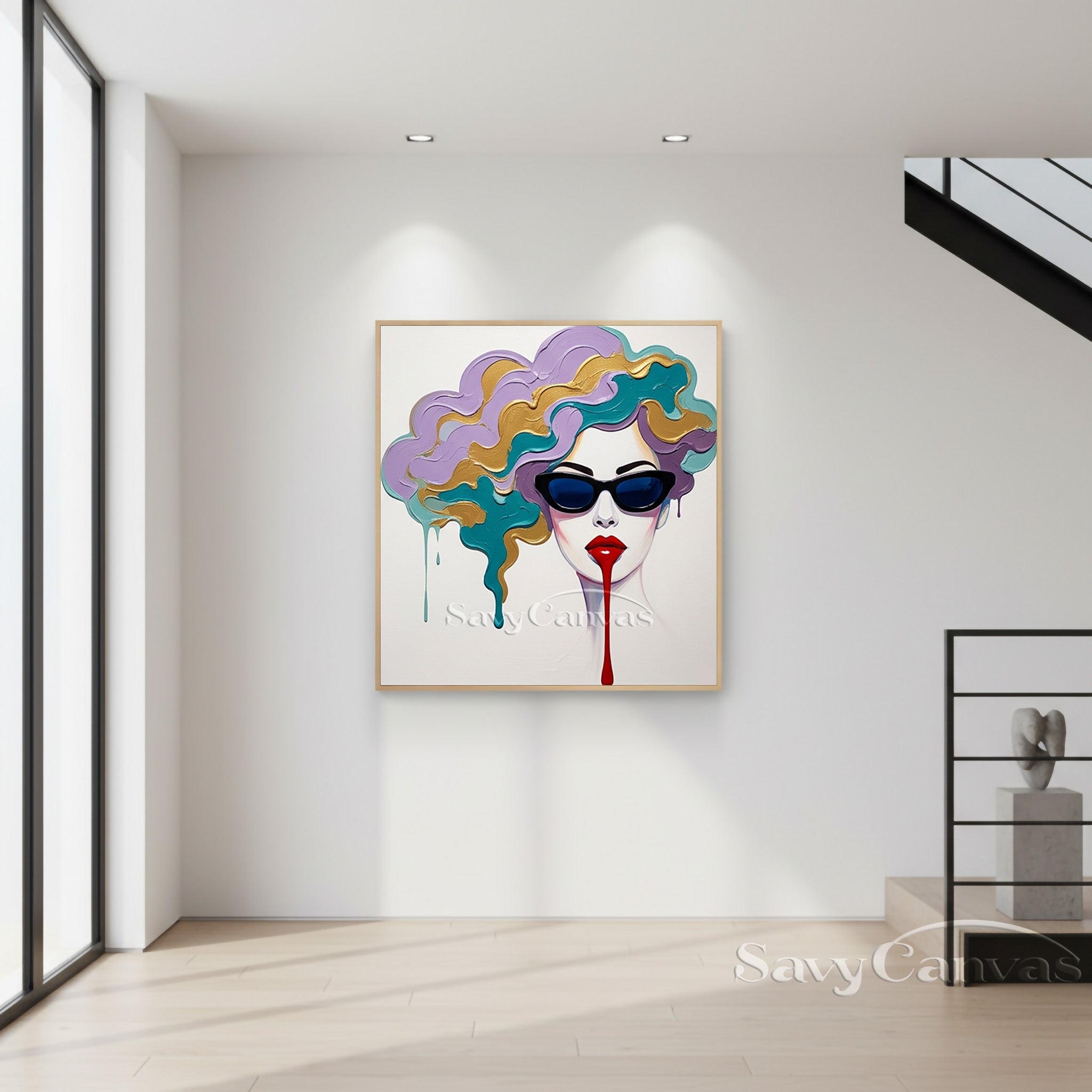 Textured 3D Wall Art | Fashion Lady Canvas Painting #SS 117