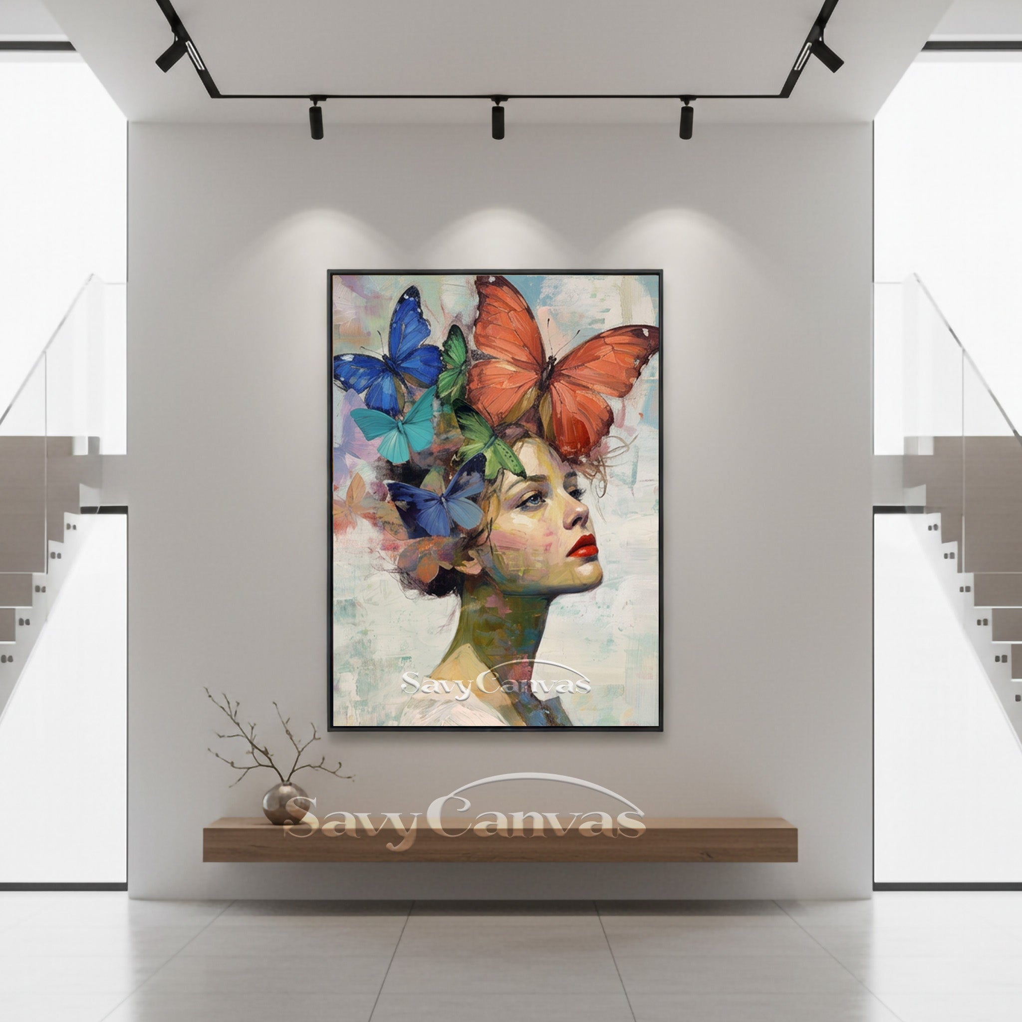 Ethereal Woman with Butterflies Oil Painting | Dreamy Wall Art #SS 151