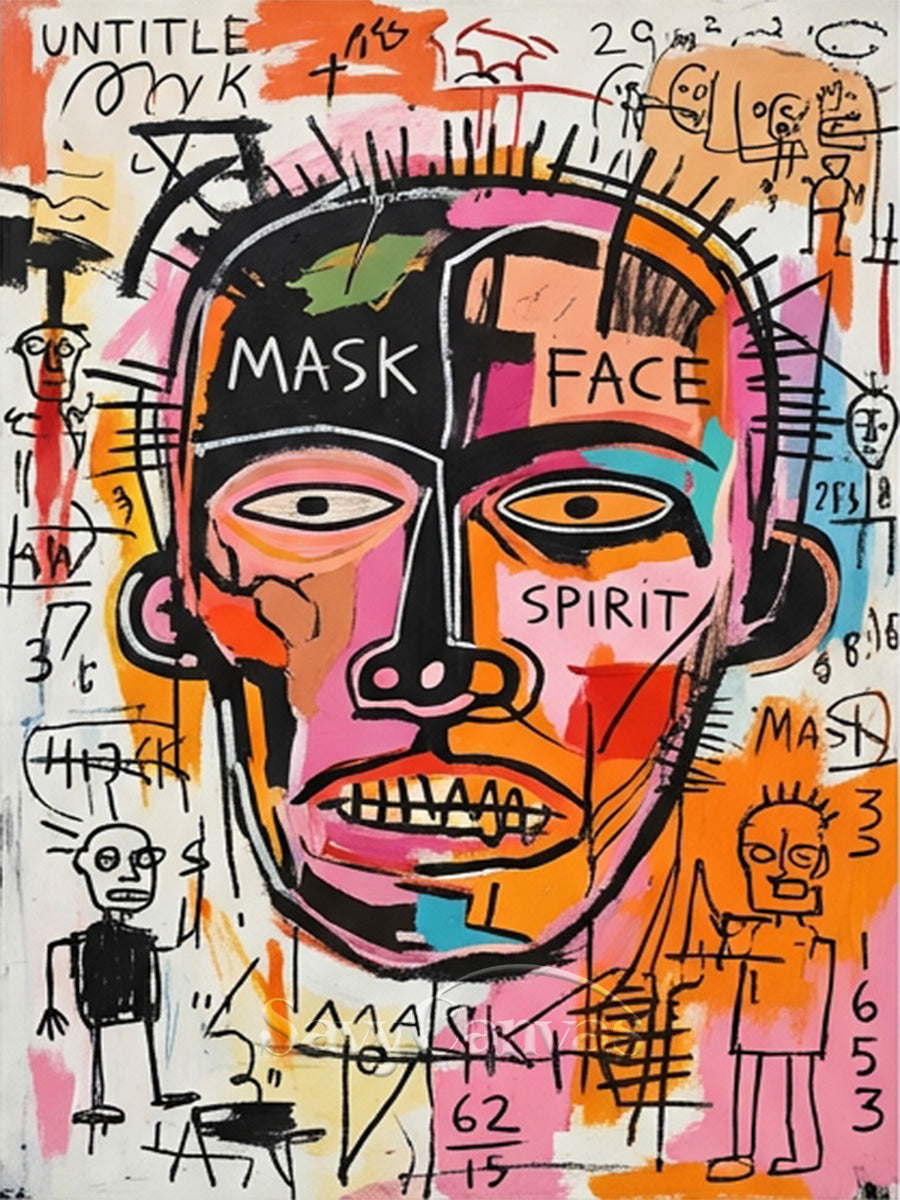 Basquiat Inspired Art | Neo-Expressionist Painting #AA 478