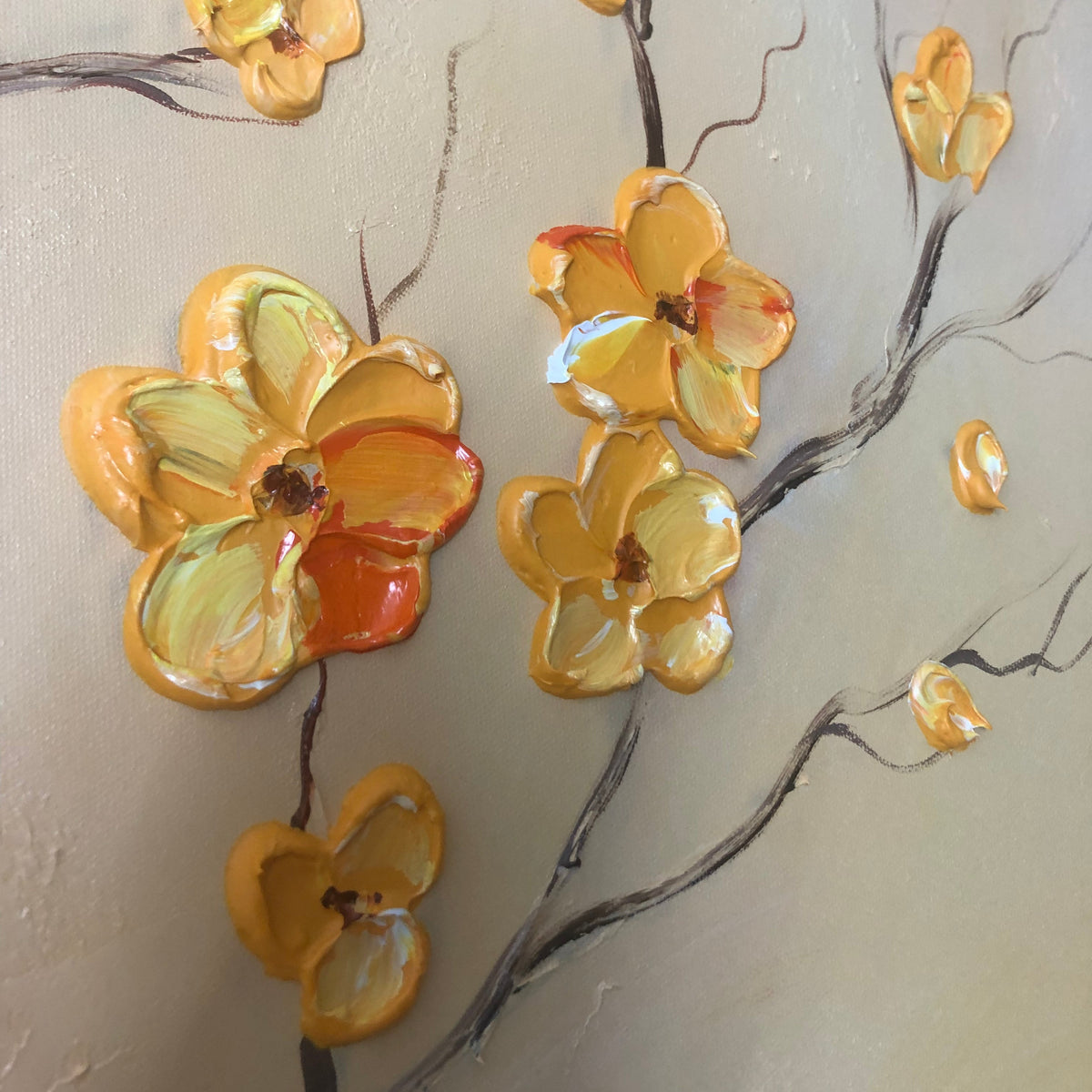 3D Blossom Tree Painting - Textured Floral Landscape #TC 006