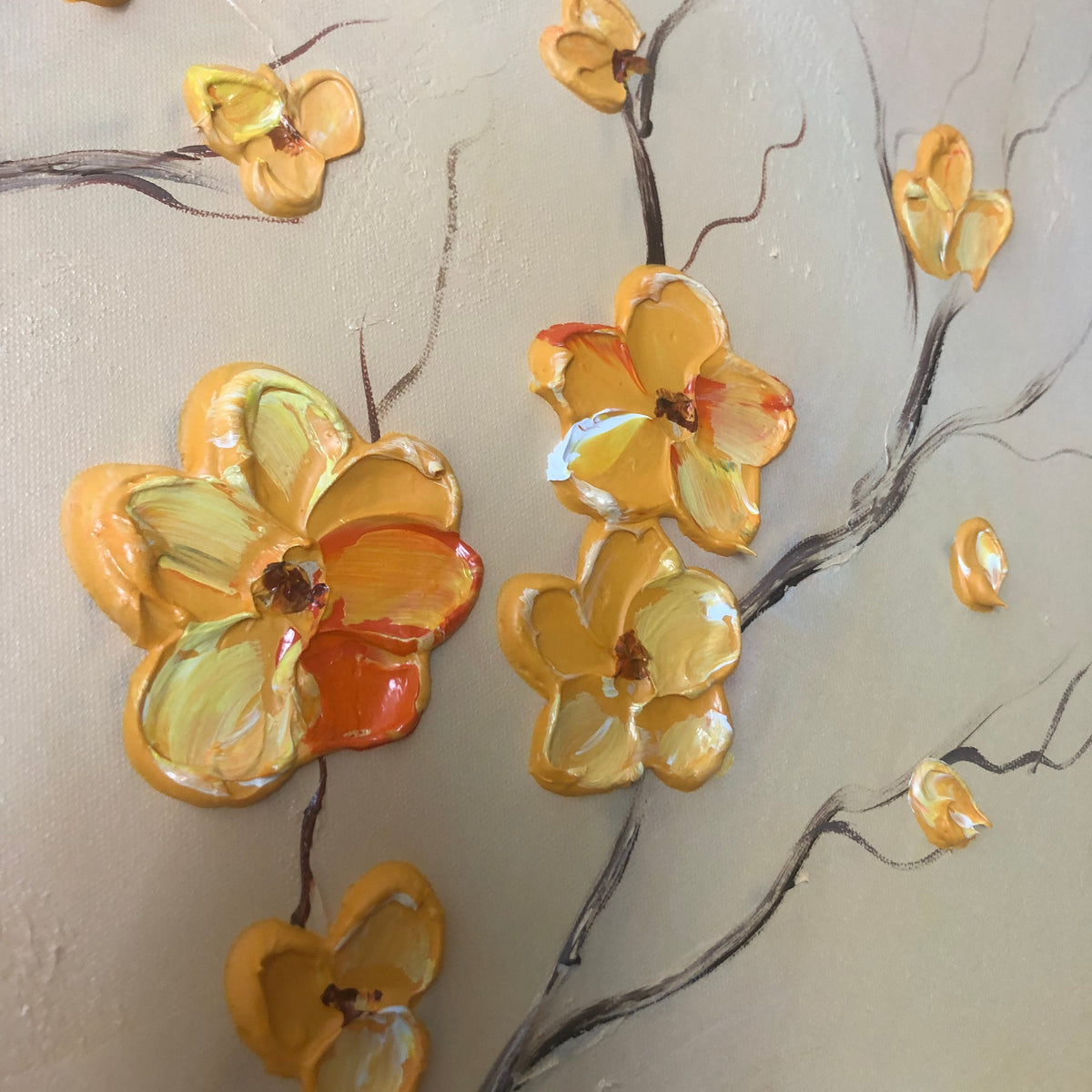 3D Blossom Tree Painting - Textured Floral Landscape #TC 006