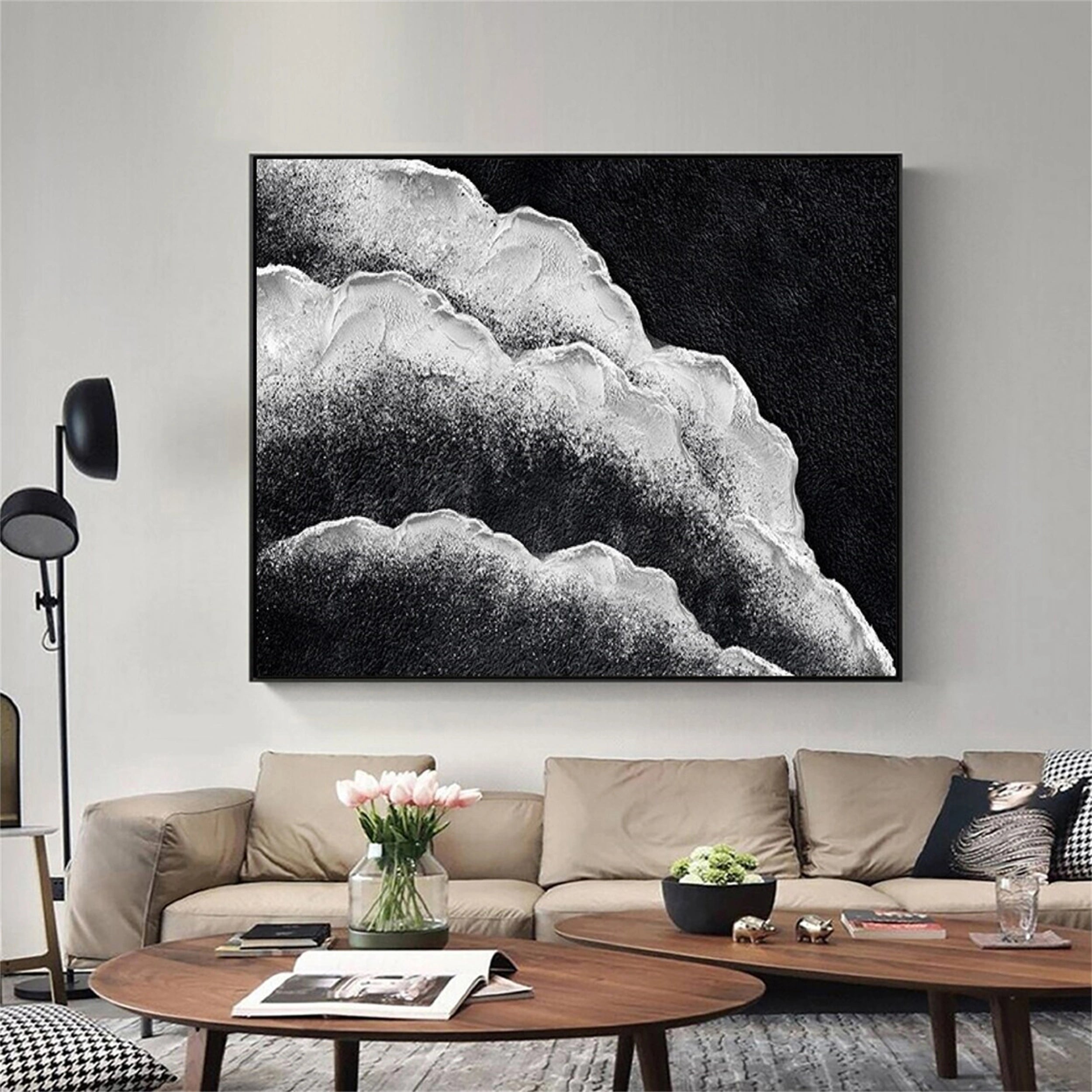Coastal Divide – Modern Earth & Sea Texture Art