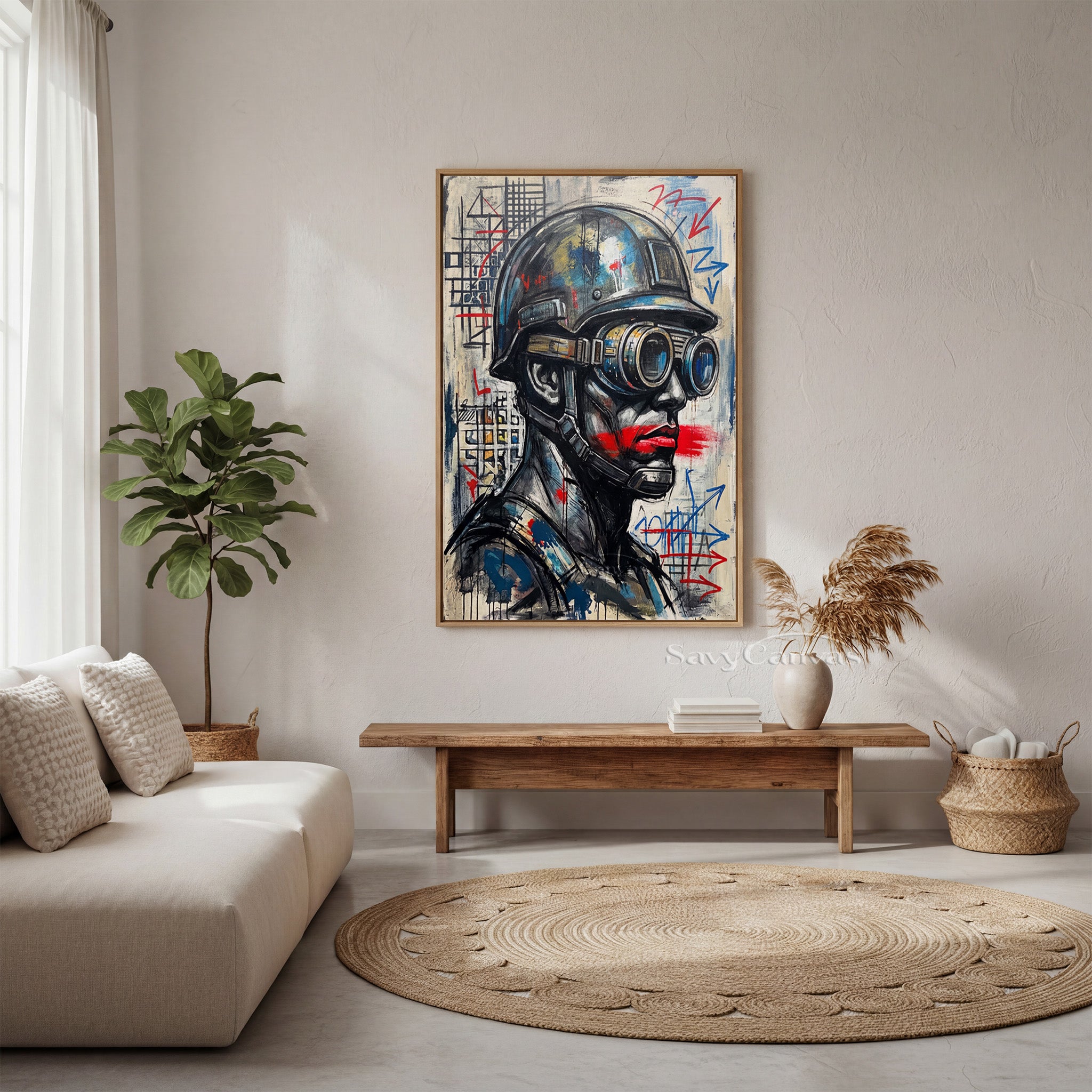 Modern Urban Soldier Graffiti Art | Original Hand-Painted Oil #SS 078