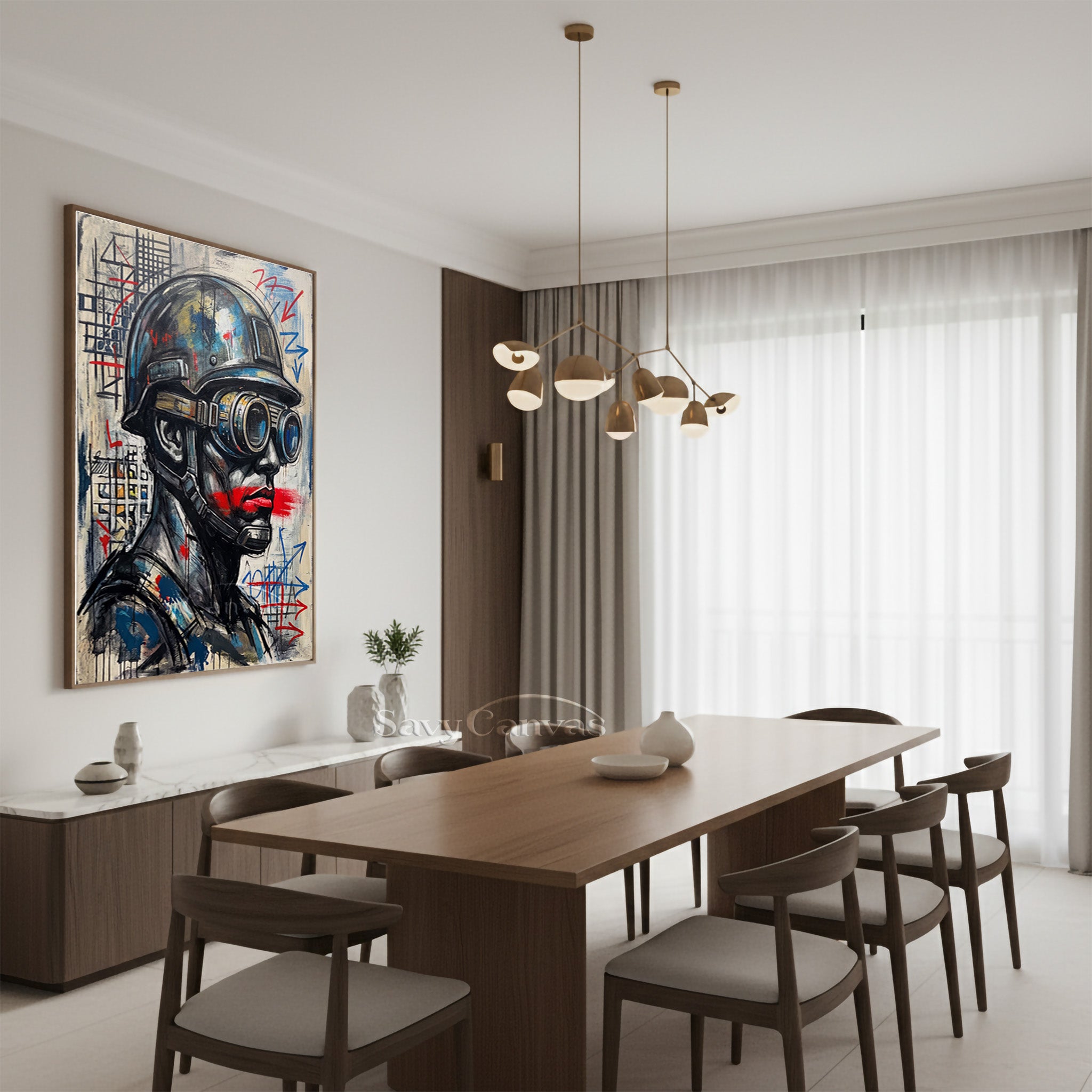 Modern Urban Soldier Graffiti Art | Original Hand-Painted Oil #SS 078
