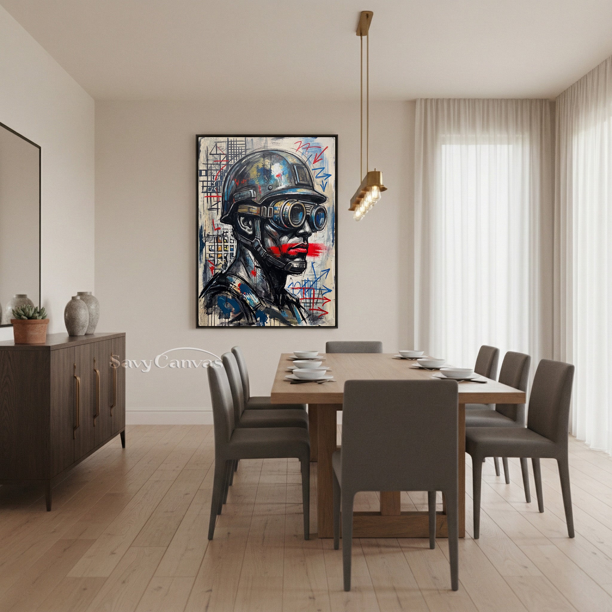 Modern Urban Soldier Graffiti Art | Original Hand-Painted Oil #SS 078