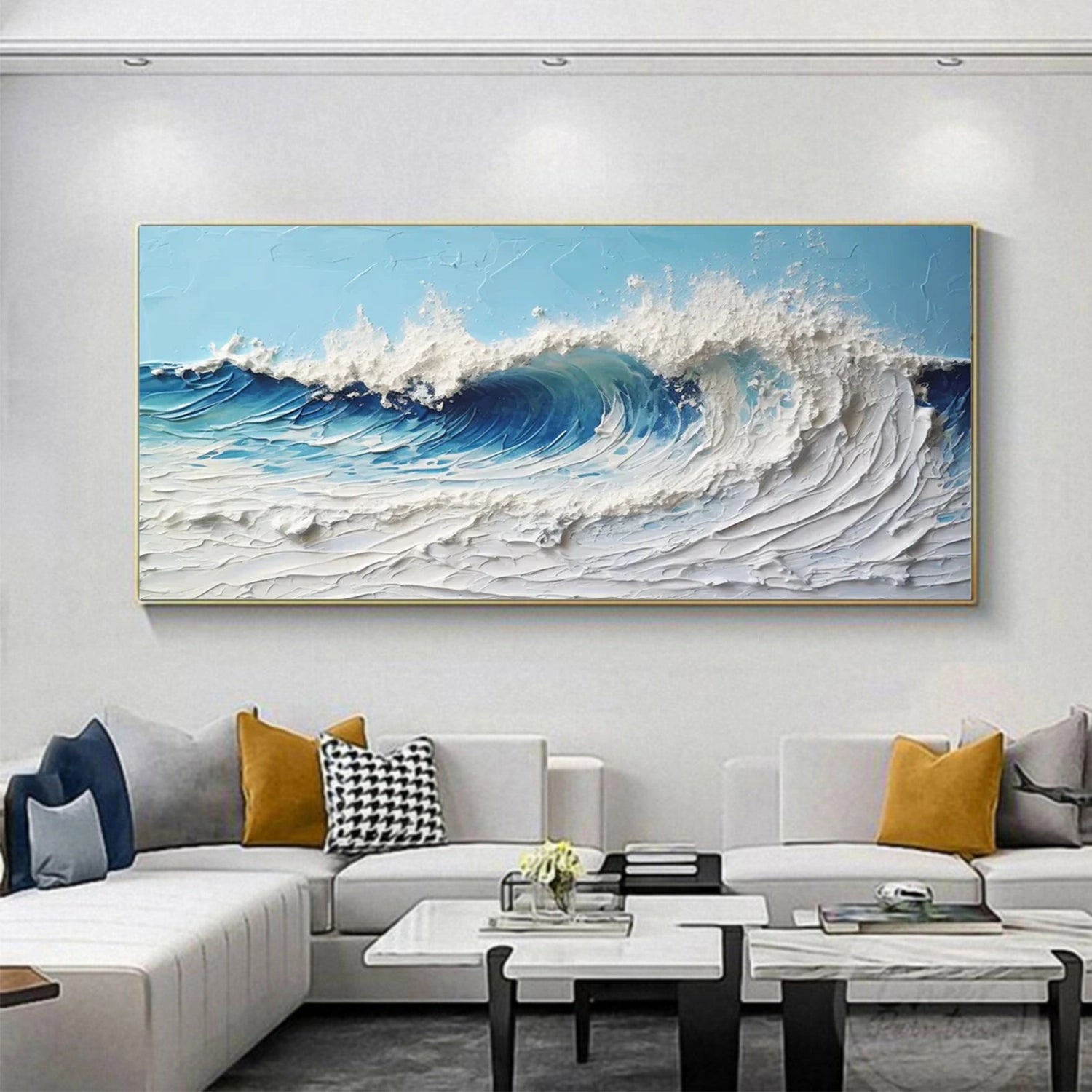 置物 Ocean Waves Fused Glass Ocean Wave, Blue Turquoise Suncatcher, Beach Decor - Etsy