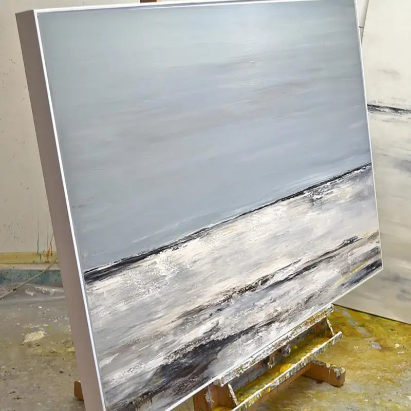 Large Horizontal Wall Art Abstract Ocean & Beach Canvas #JJ 271