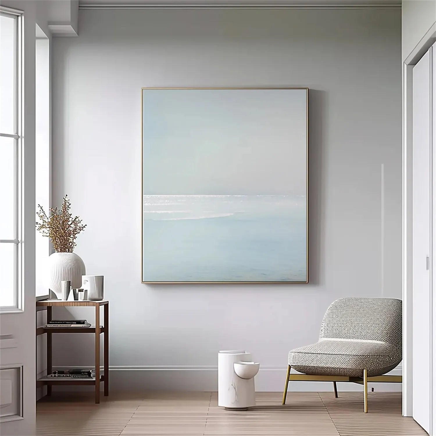 Ocean Sky Abstract Oil Painting - Modern Serene Art #JJ 124