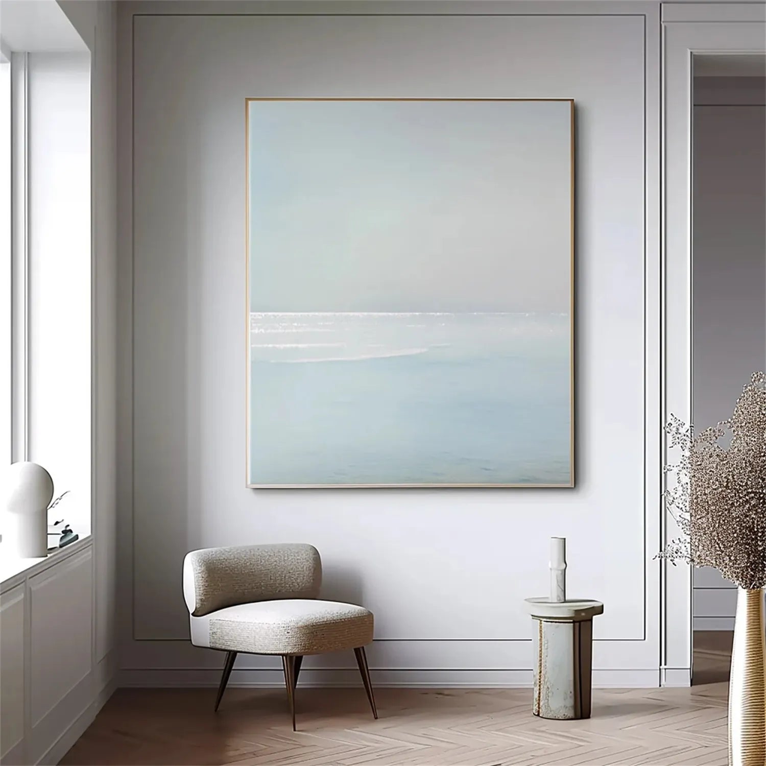 Ocean Sky Abstract Oil Painting - Modern Serene Art #JJ 124