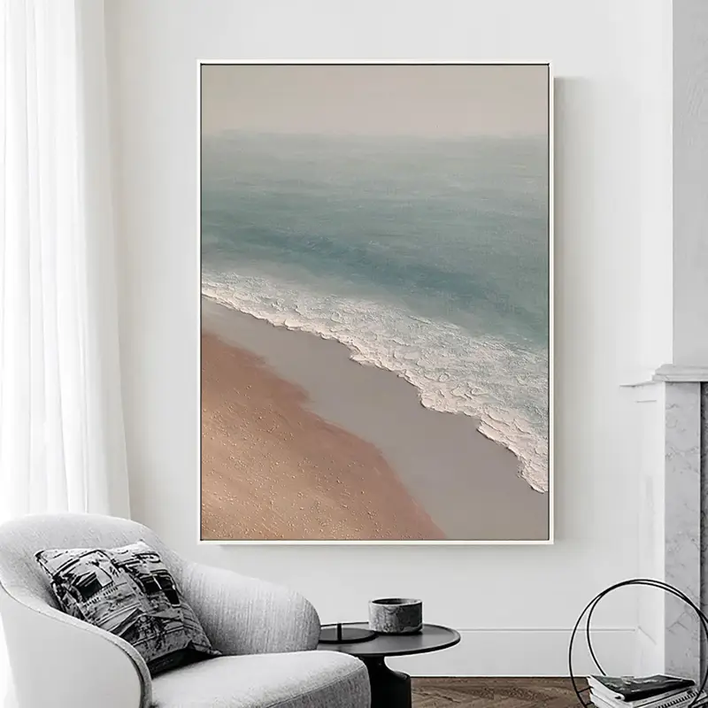 Breathtaking Hand - Painted Ocean View for Home Art