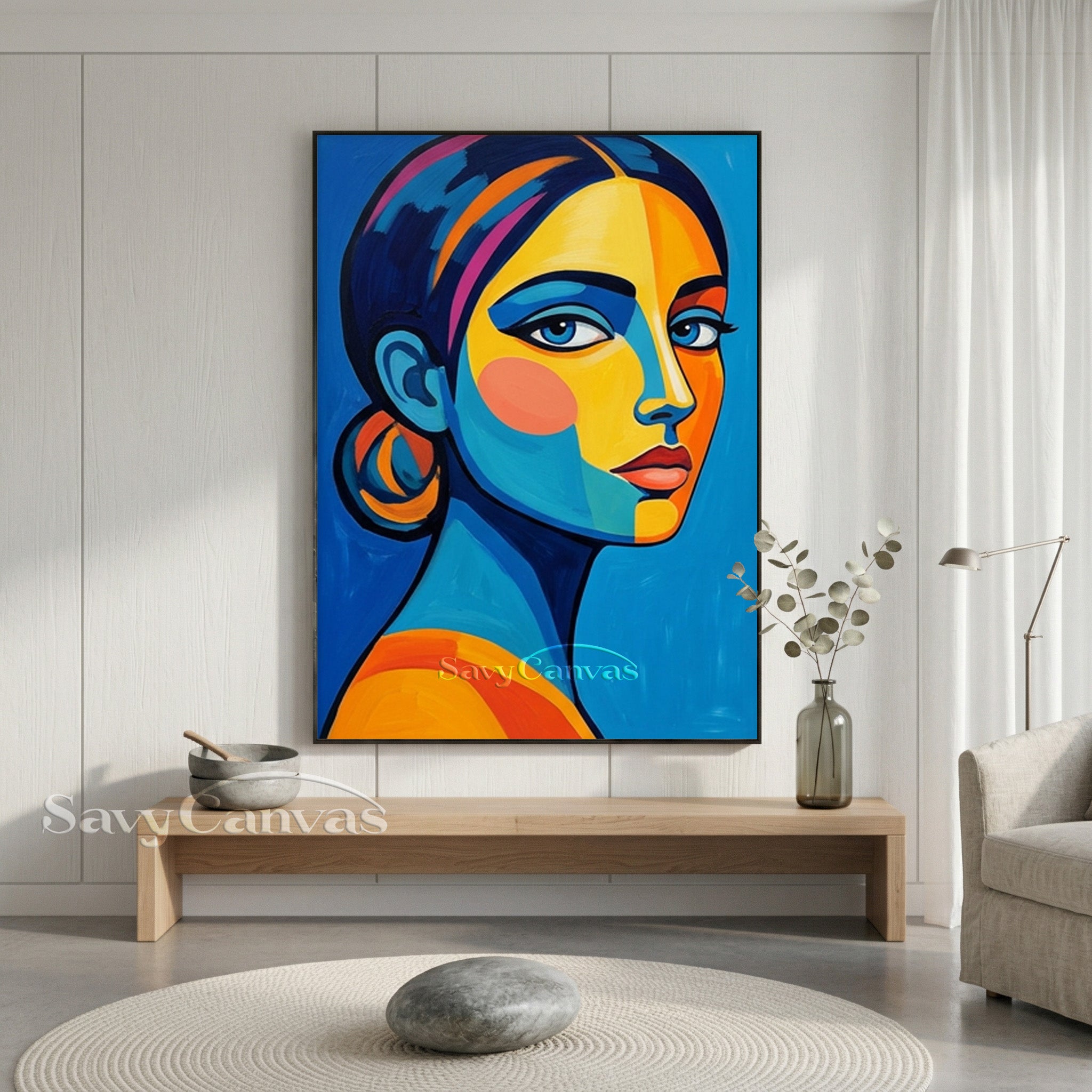 Hand-Painted Pop Art Wall Art | Original Textured Canvas | Savycanvas