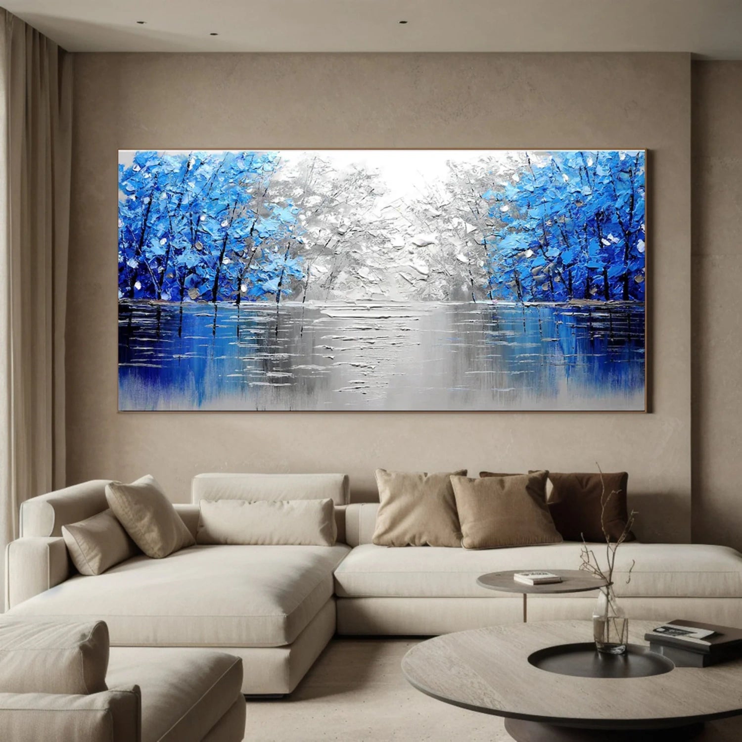Blue Whisper – Tranquil Forest Reflection