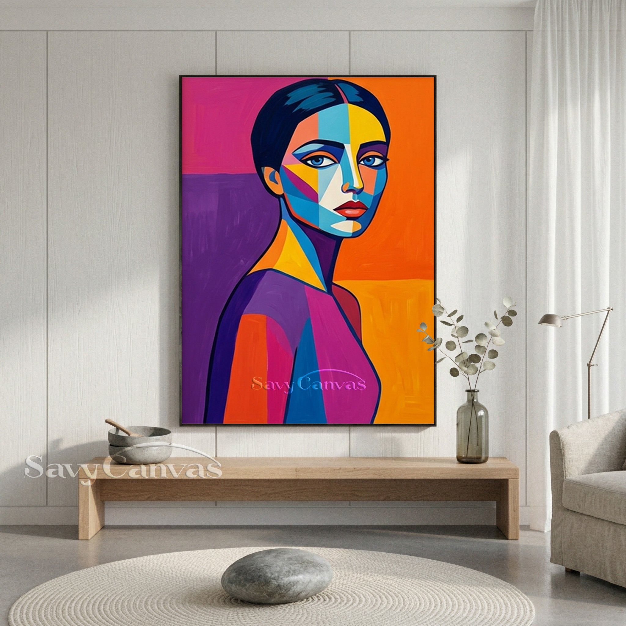 Hand-Painted Pop Art Wall Art | Original Textured Canvas | Savycanvas