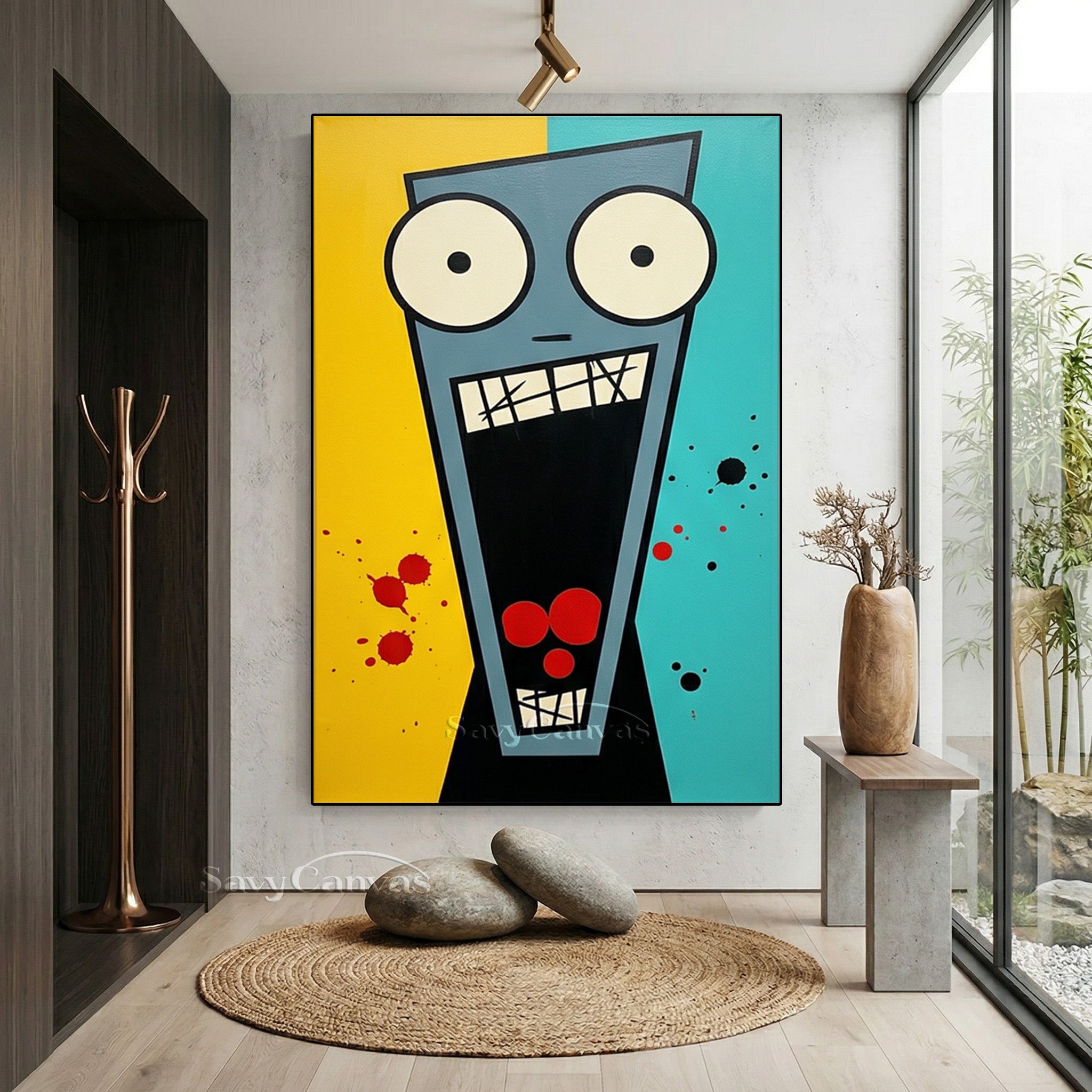 Modern Abstract Pop Art Face Oil Painting #SS 085