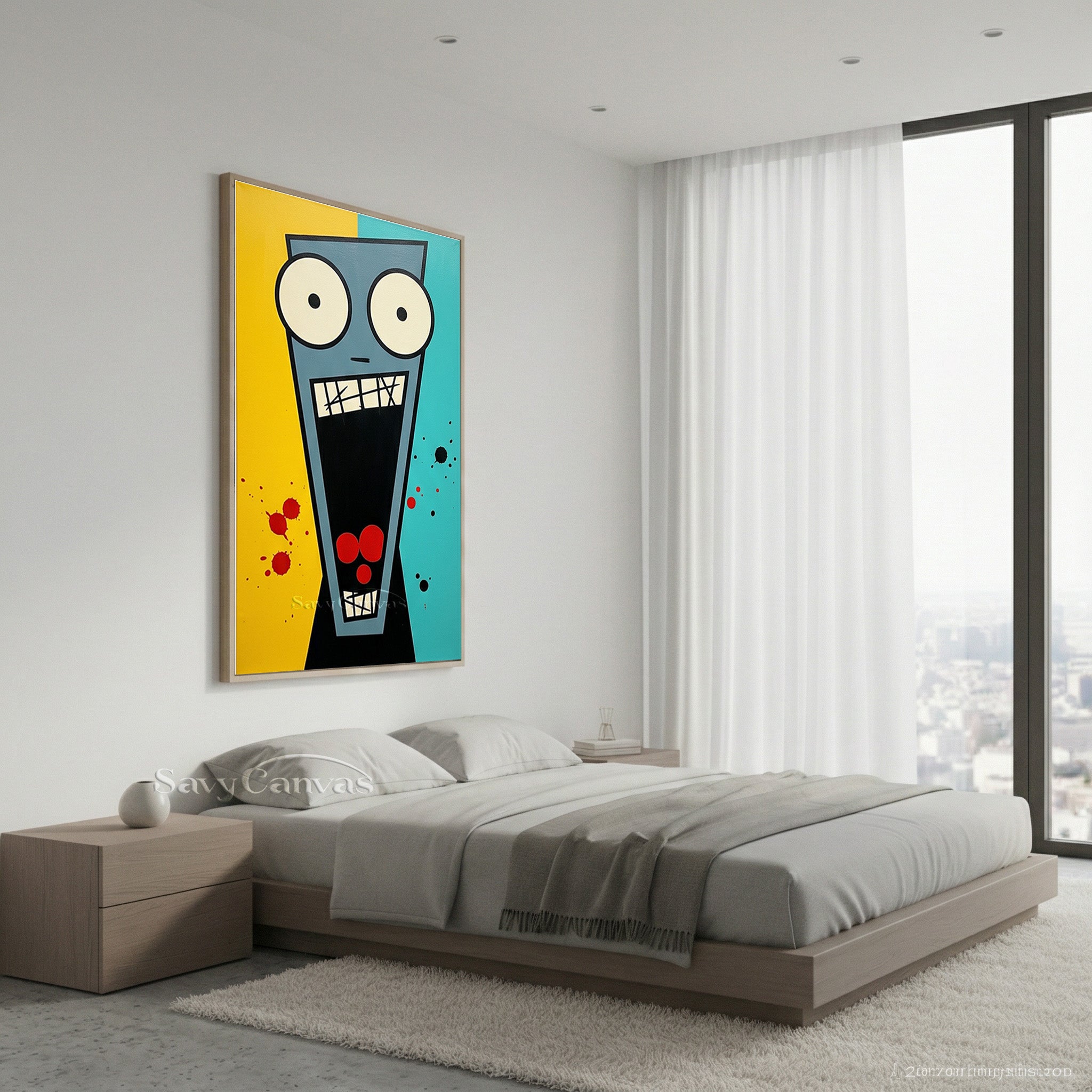 Modern Abstract Pop Art Face Oil Painting #SS 085