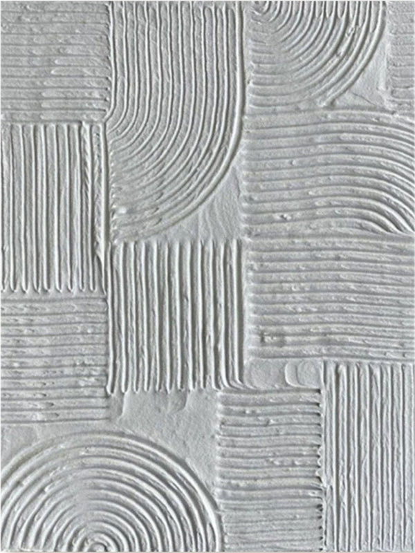 Wabi Sabi  Wall Art – Modern White Abstract Canvas Painting #TC 235