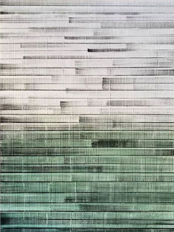Large Abstract Canvas Art with Green and White Tones #TC 198