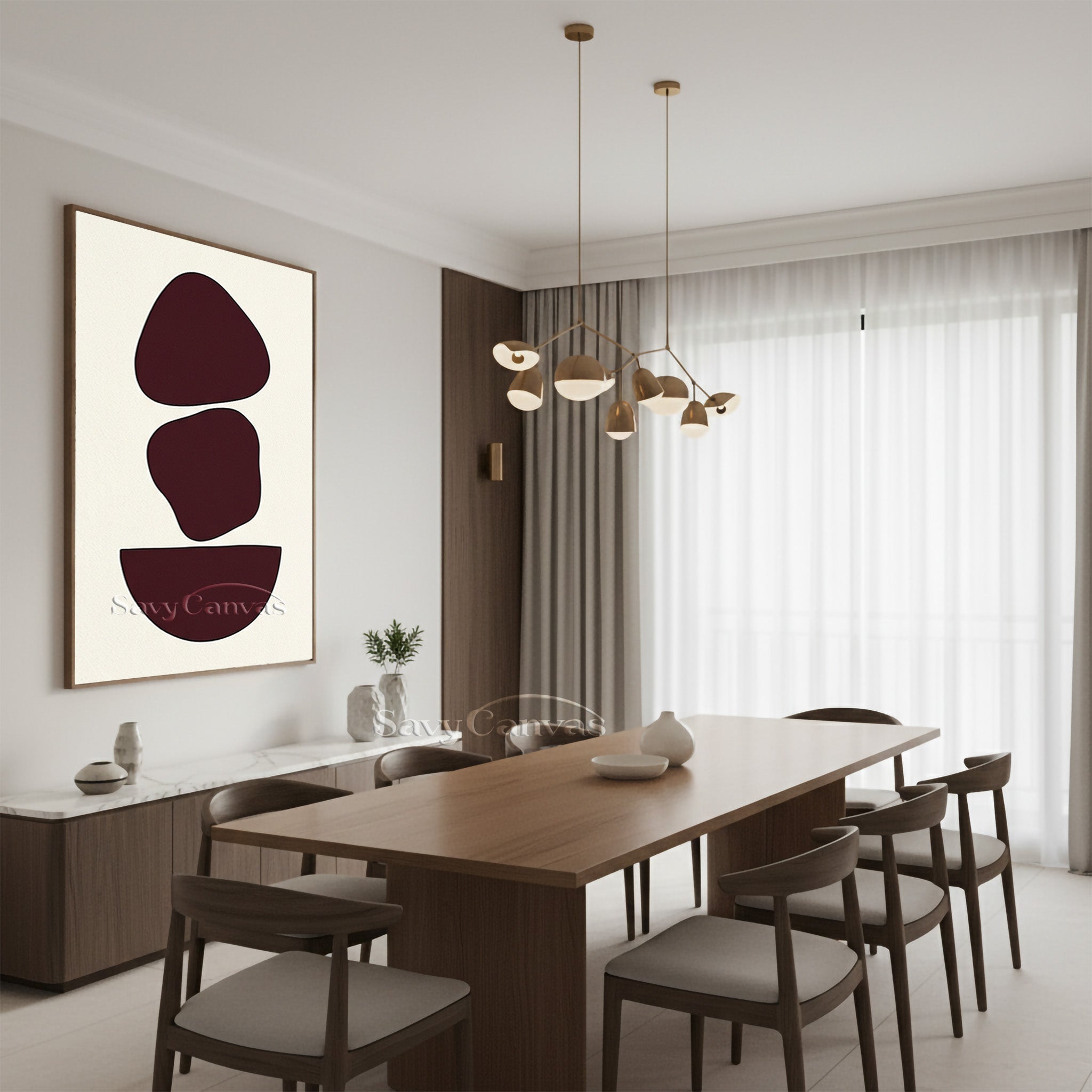 Modern Geometric Painting | Framed Minimalist Wall Art #AA 498
