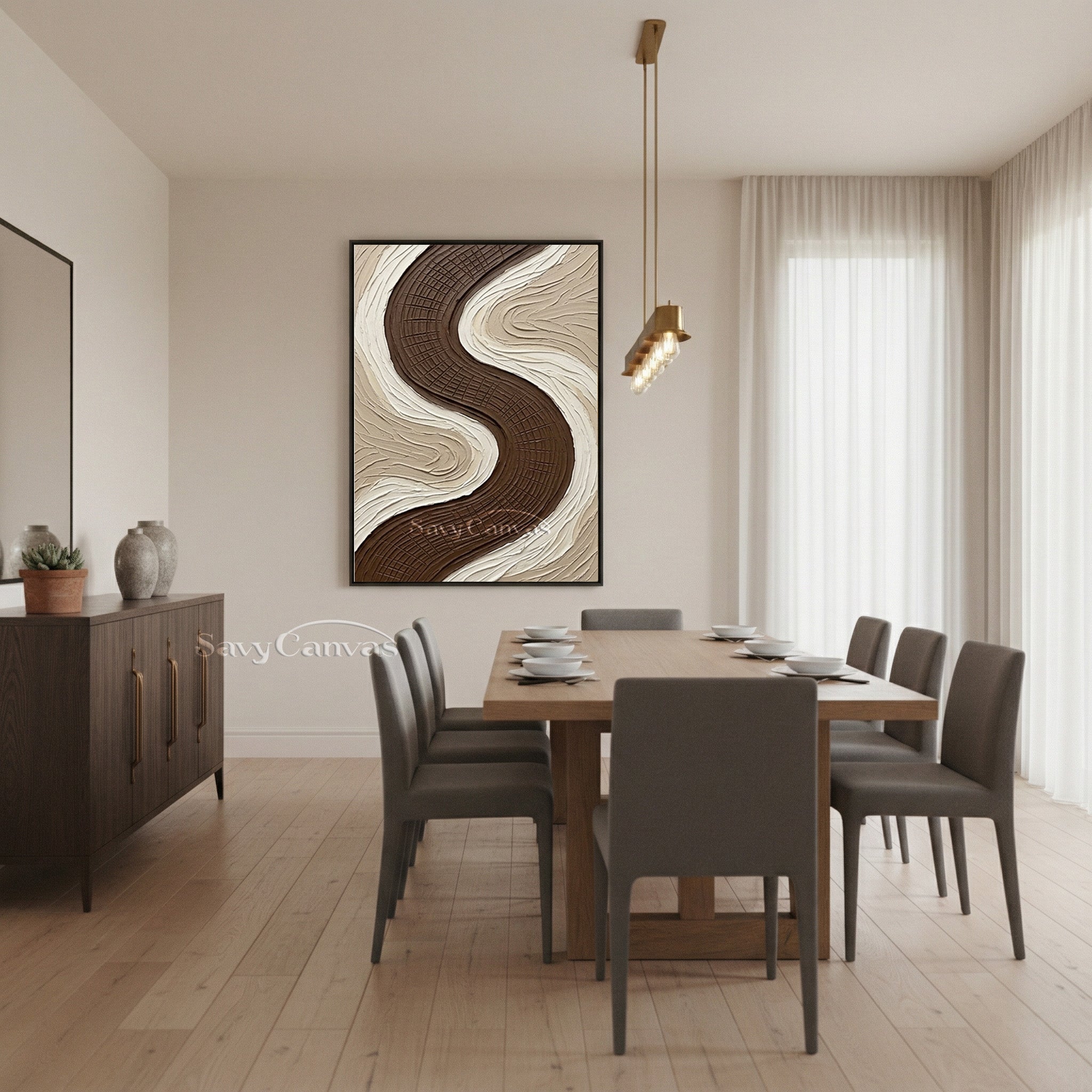 Wabi-Sabi Earth Tone Plaster Texture Art #SS 133