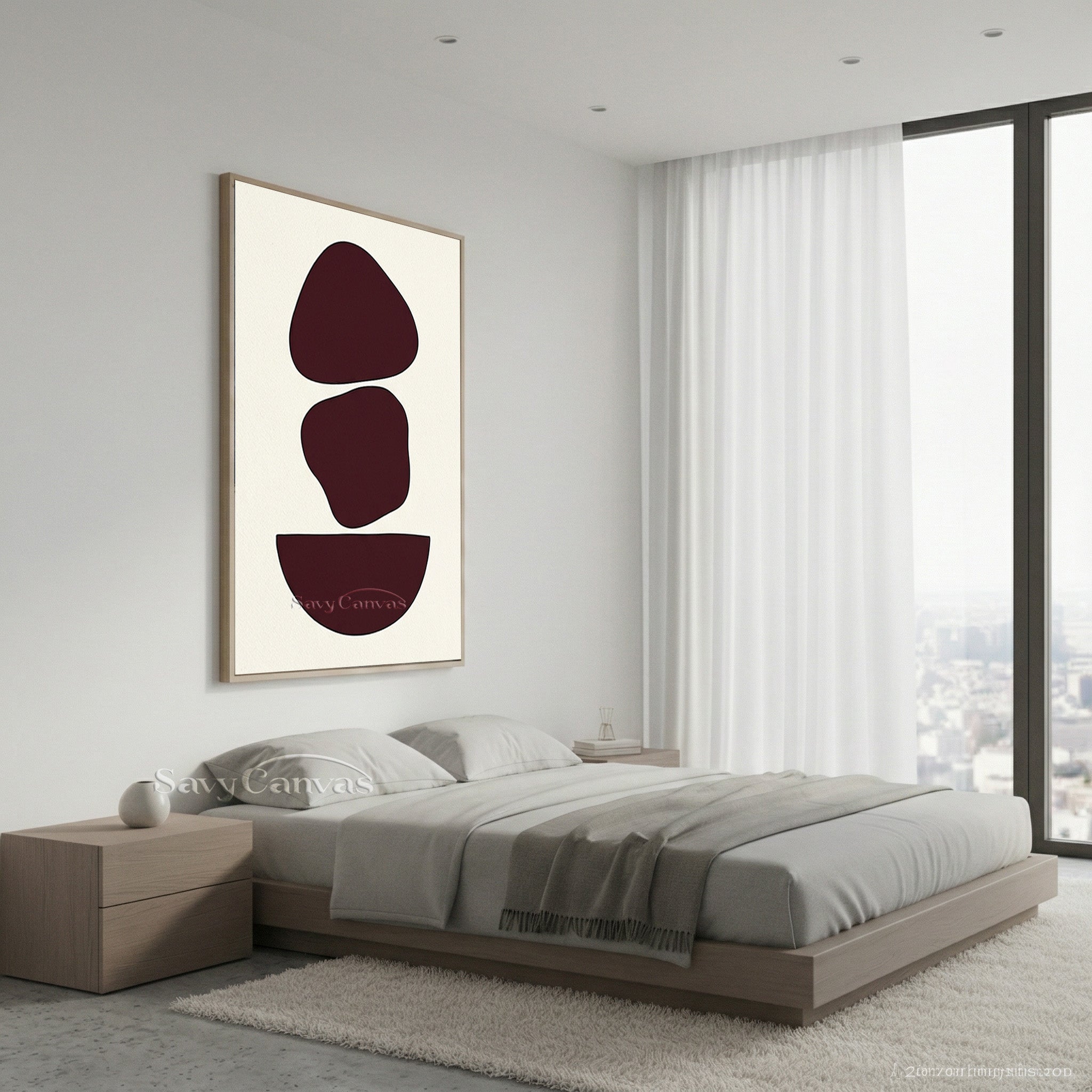 Modern Geometric Painting | Framed Minimalist Wall Art #AA 498