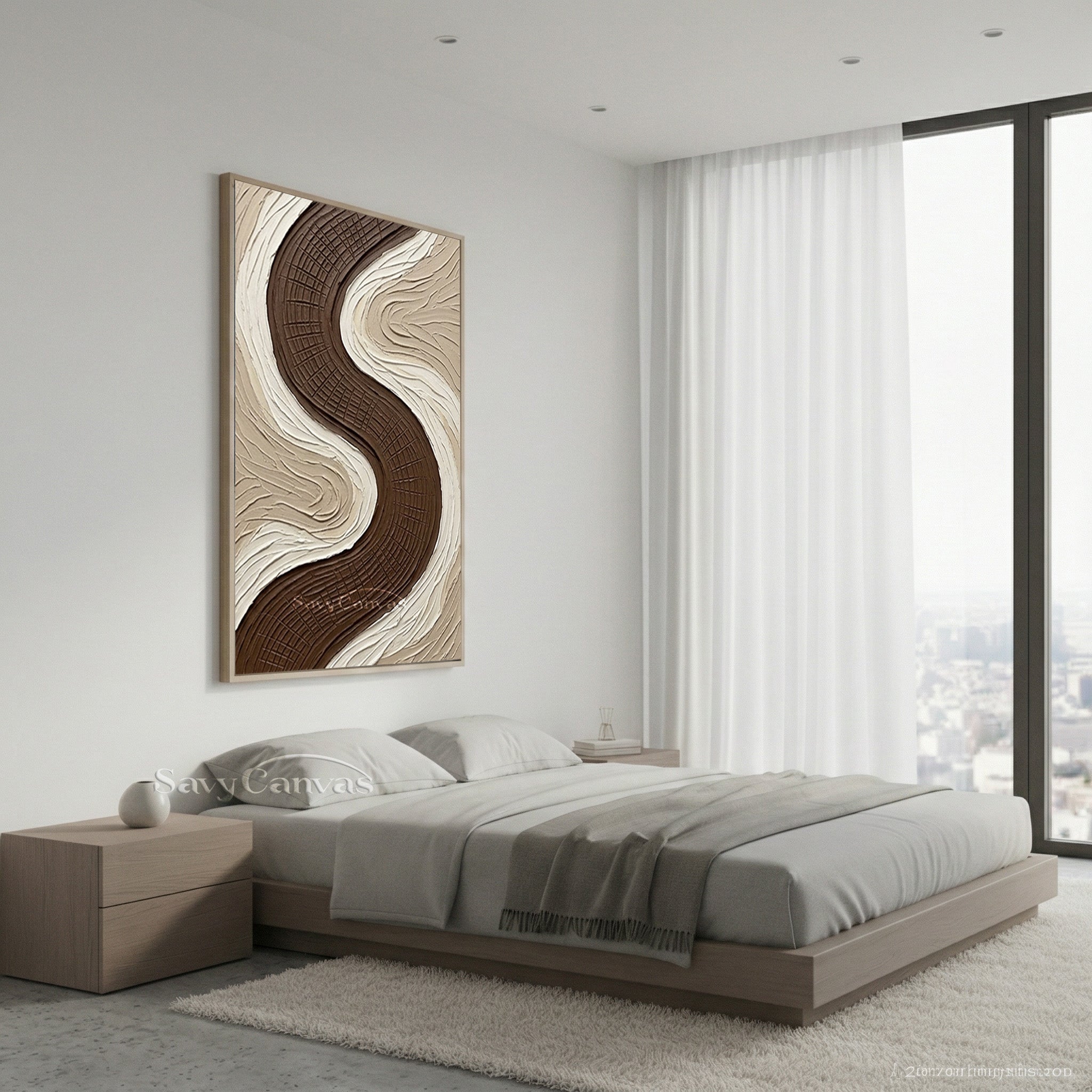 Wabi-Sabi Earth Tone Plaster Texture Art #SS 133