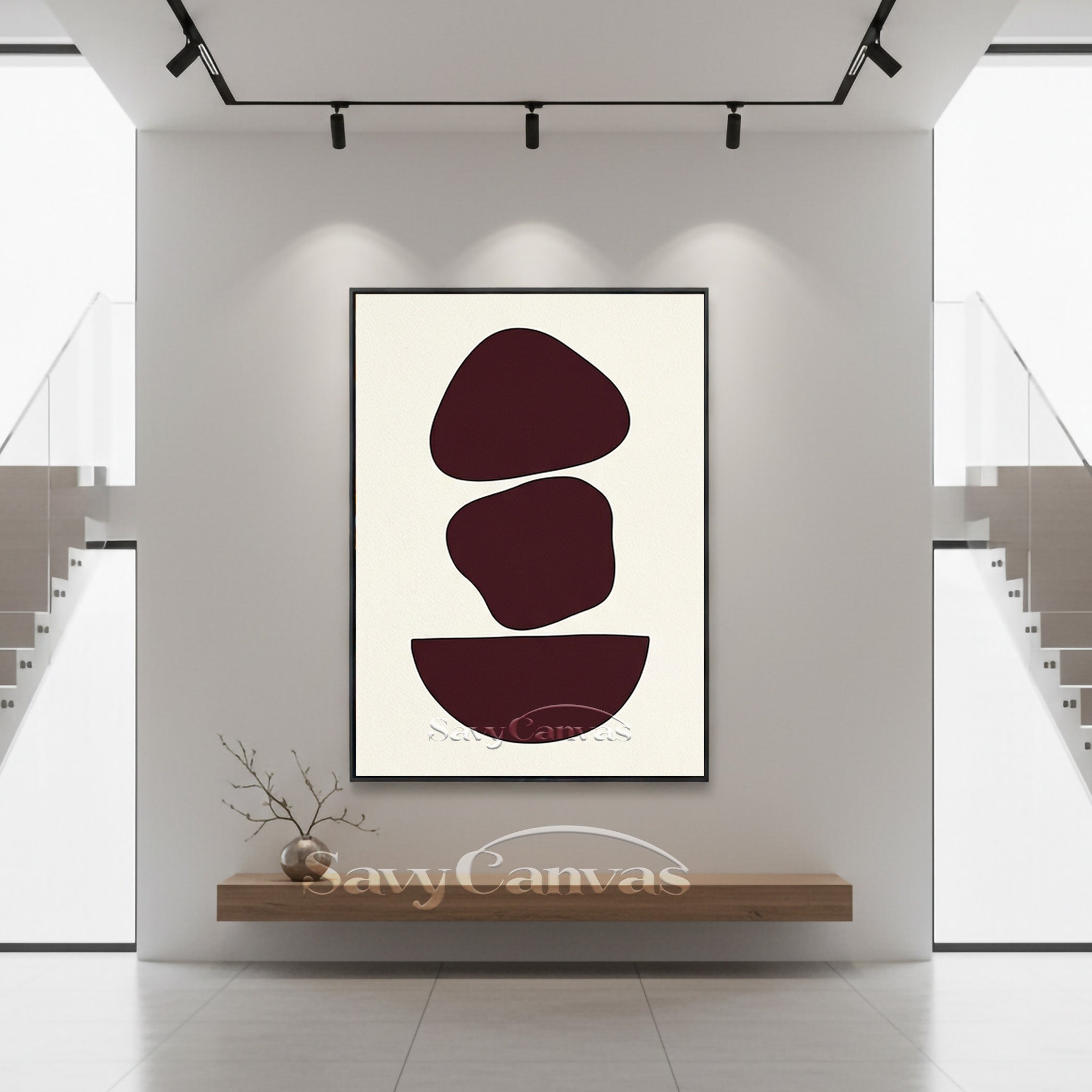 Modern Geometric Painting | Framed Minimalist Wall Art #AA 498