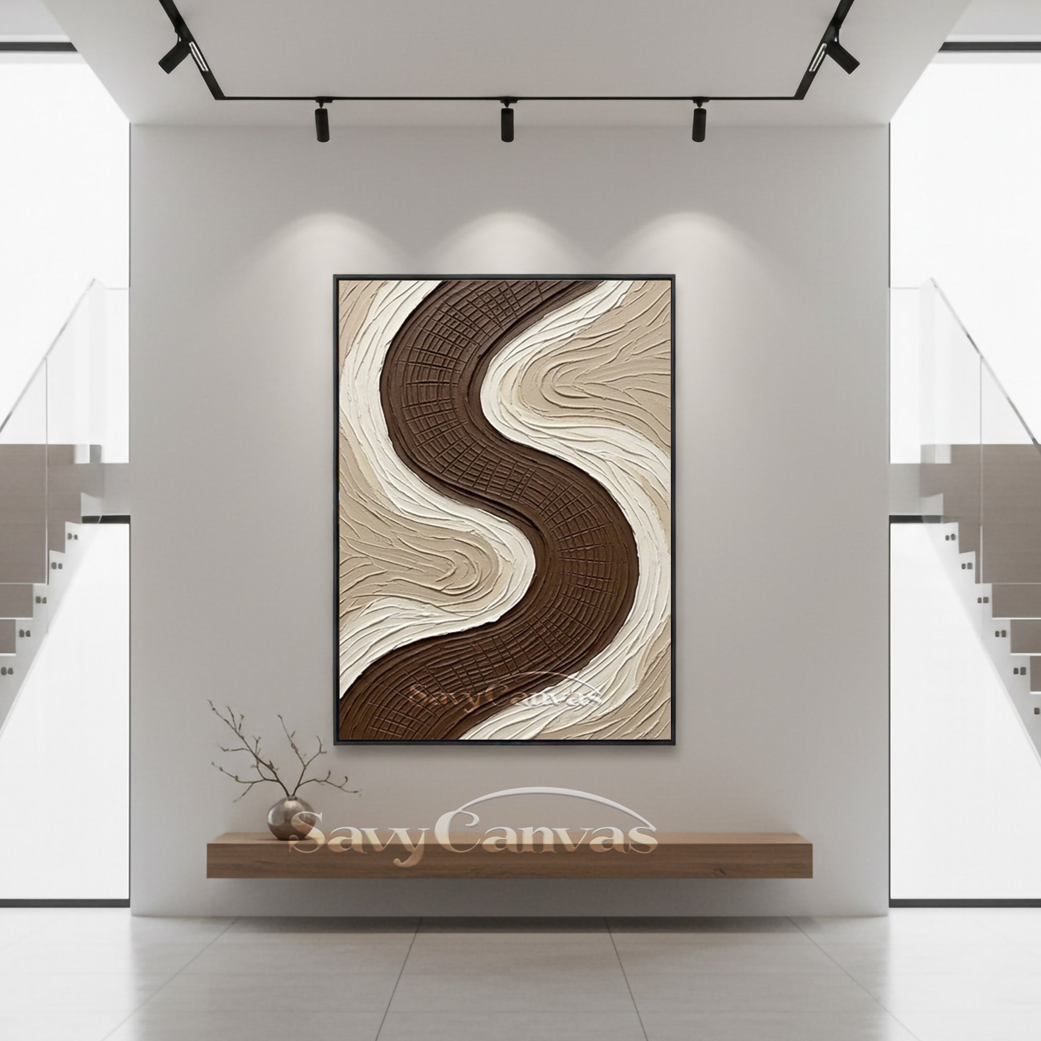 Wabi-Sabi Earth Tone Plaster Texture Art #SS 133