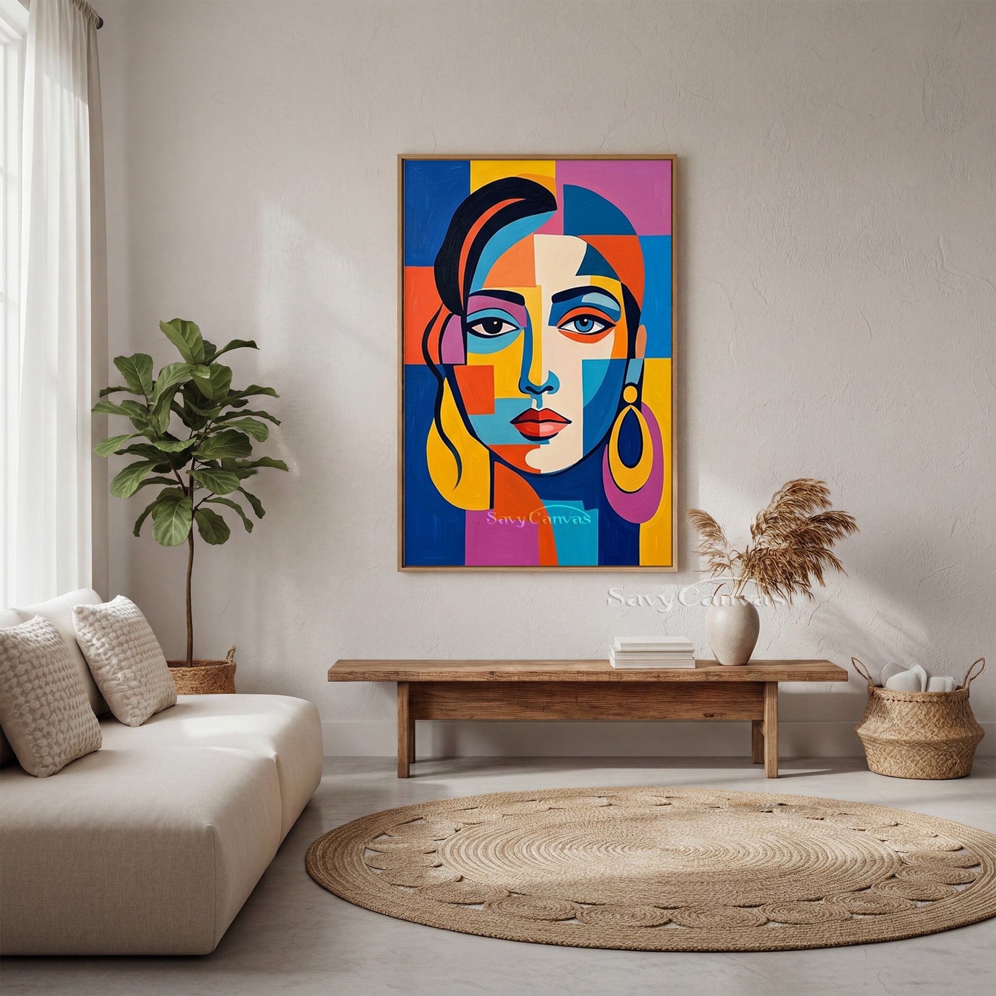 Abstract Pop Art Wall Decor | Handmade Female Portrait Art #SS 161