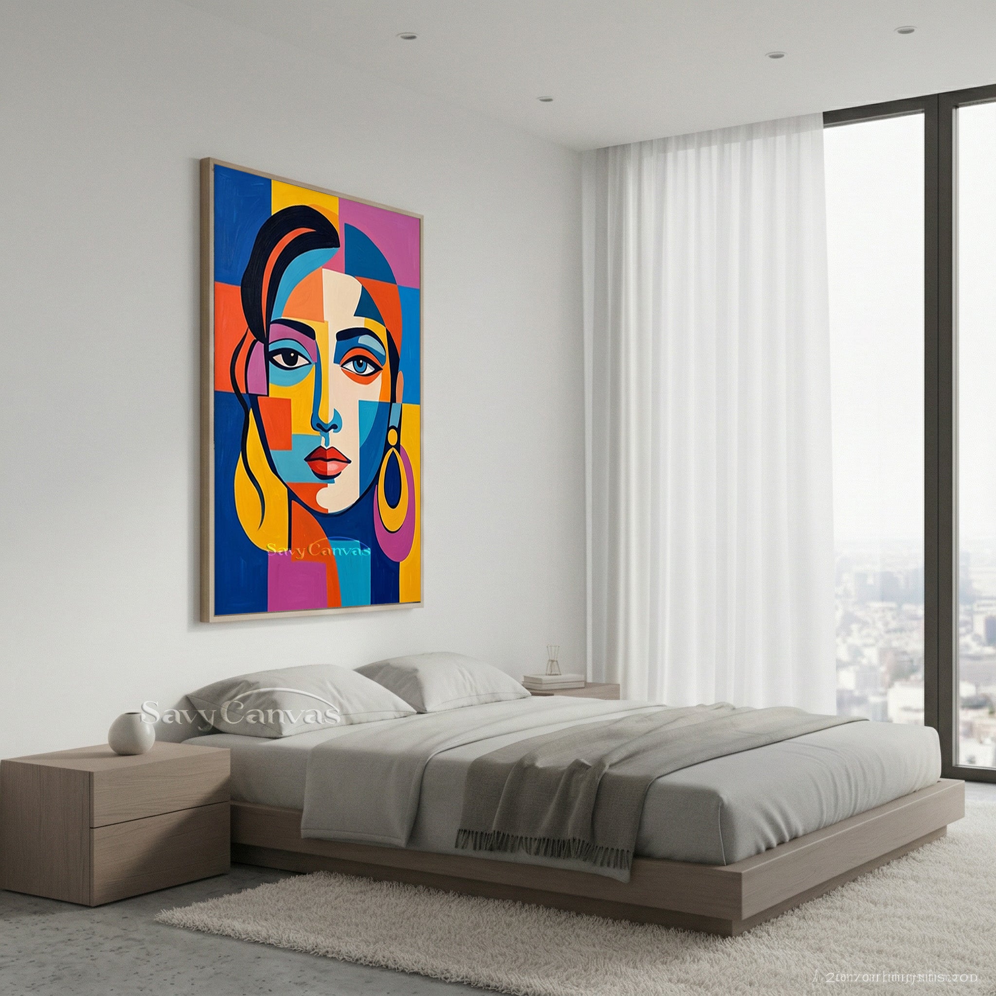 Abstract Pop Art Wall Decor | Handmade Female Portrait Art #SS 161