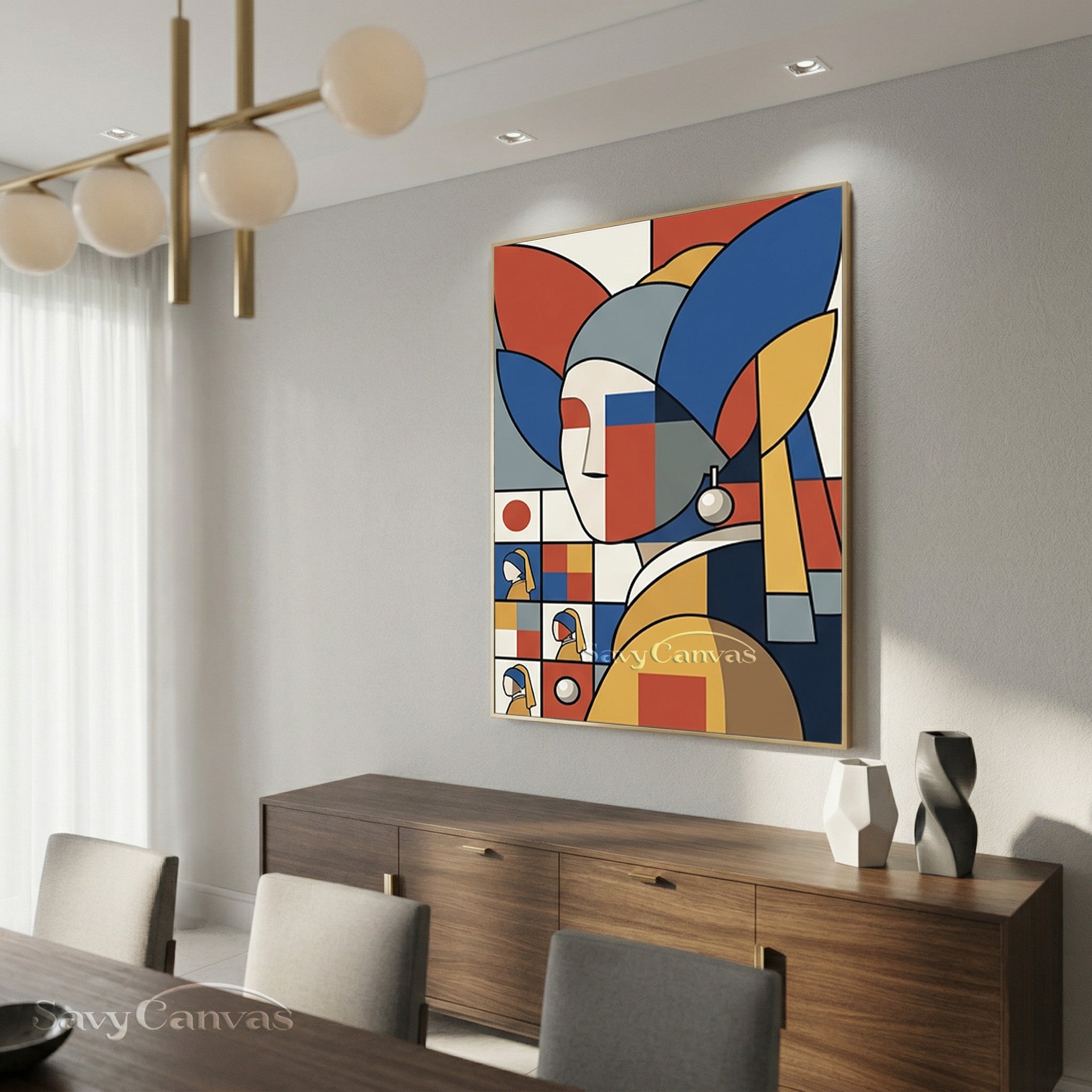 Handmade Pop Art Girl with a Pearl Earring Canvas Decor #SS 167