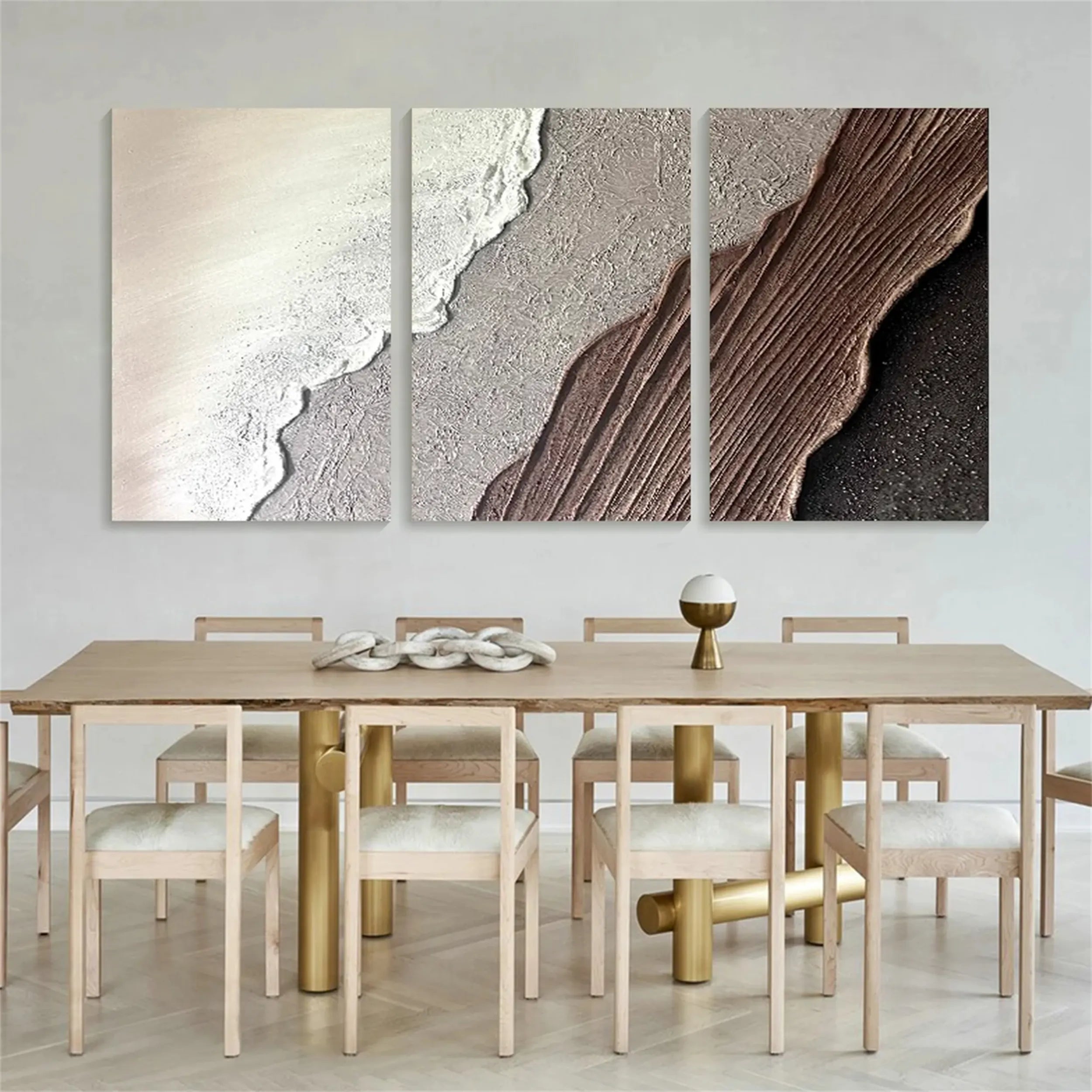 Waves & Sand Dune Texture Art – Coastal Modern Canvas