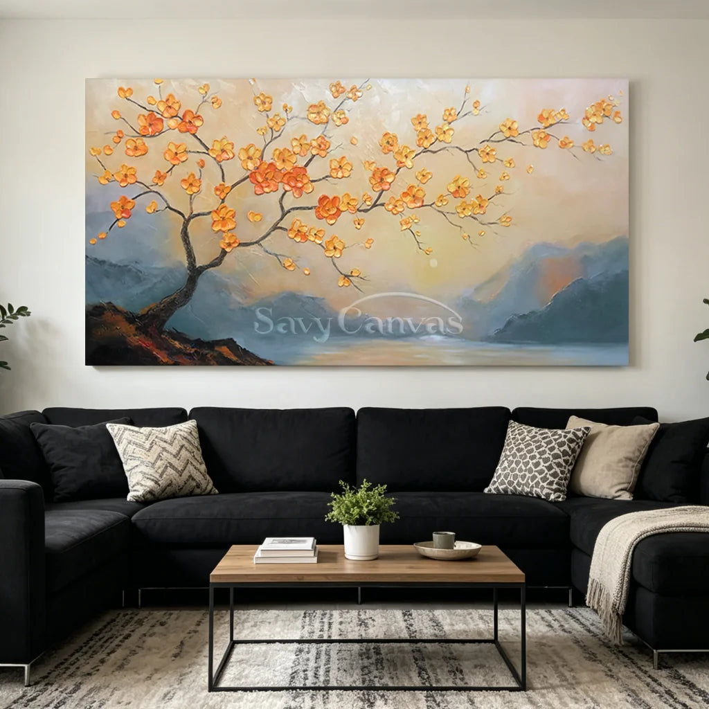 3D Blossom Tree Painting - Textured Floral Landscape #TC 006