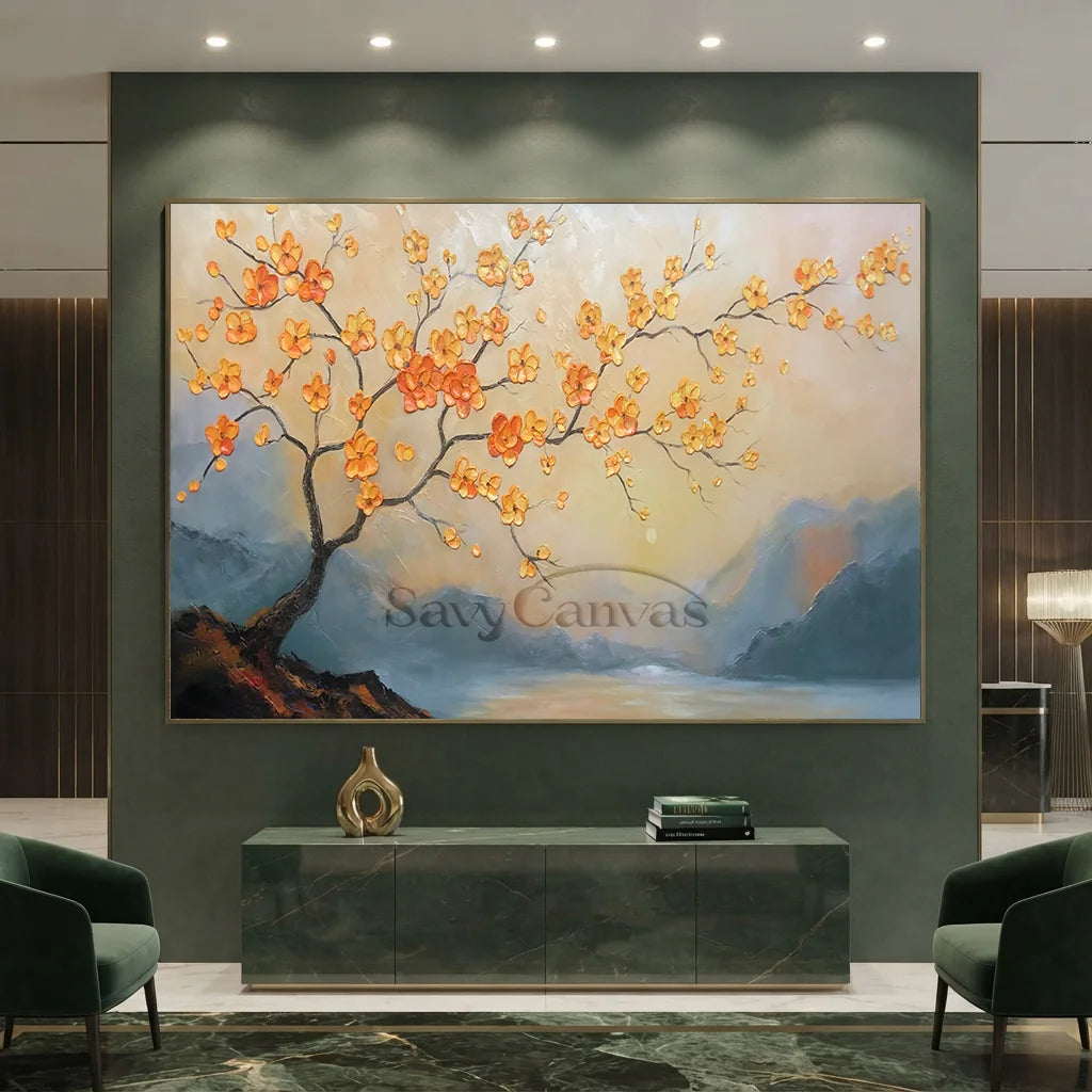3D Blossom Tree Painting - Textured Floral Landscape #TC 006