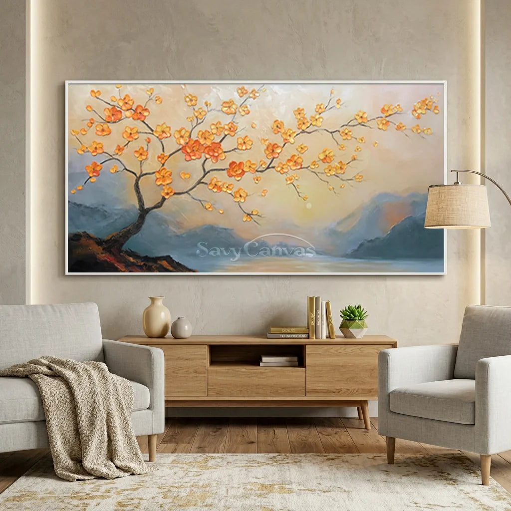 3D Blossom Tree Painting - Textured Floral Landscape #TC 006
