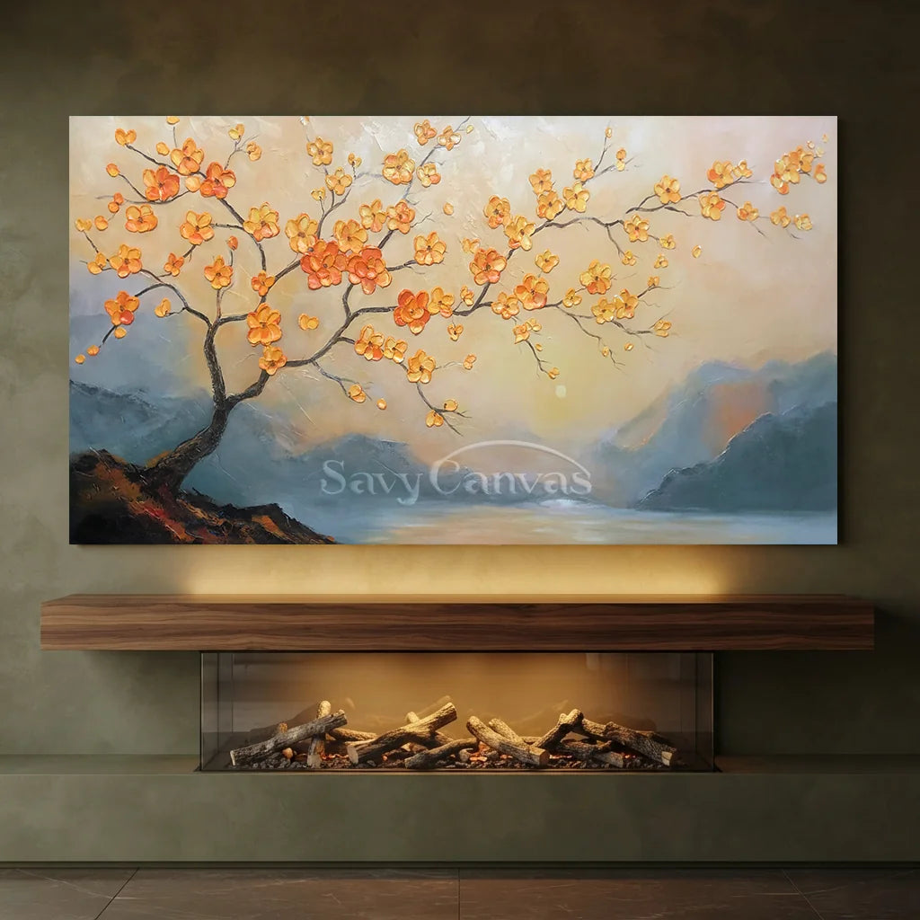 3D Blossom Tree Painting - Textured Floral Landscape #TC 006