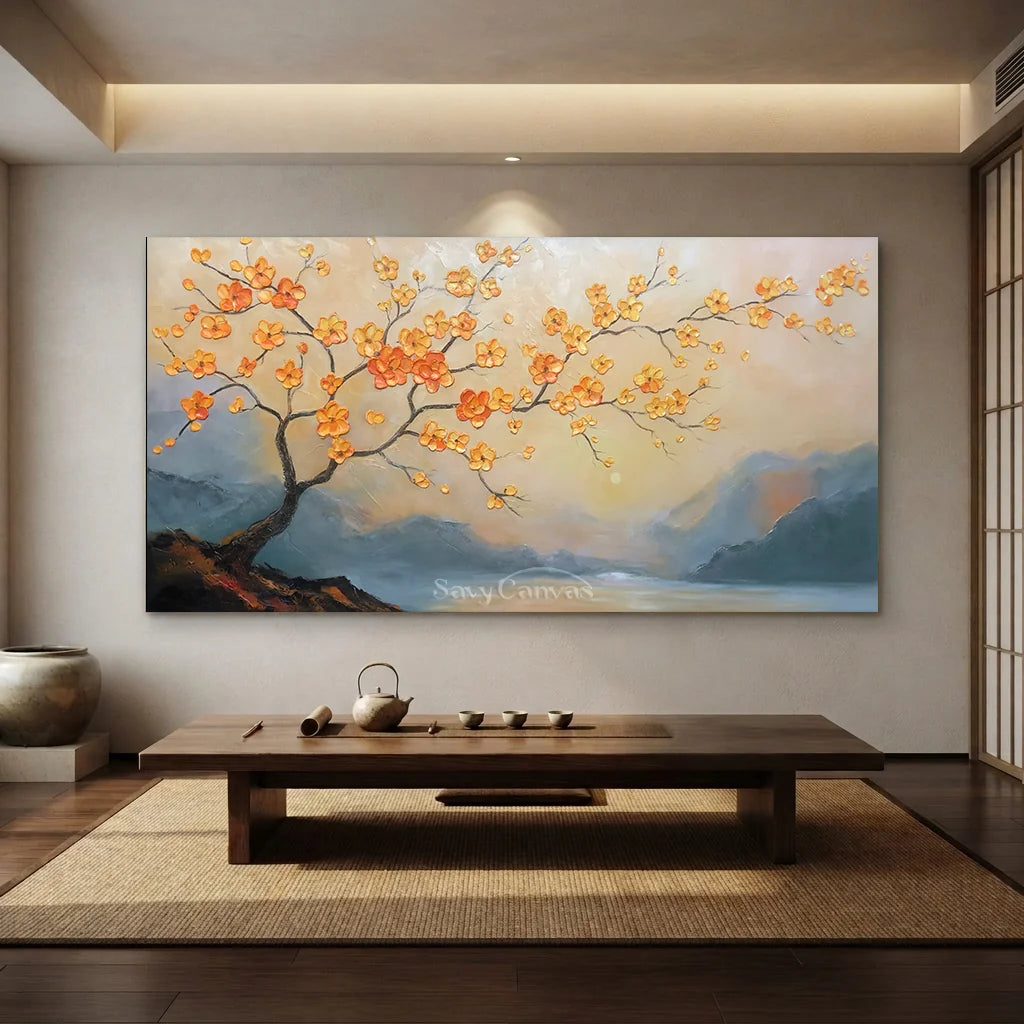3D Blossom Tree Painting - Textured Floral Landscape #TC 006