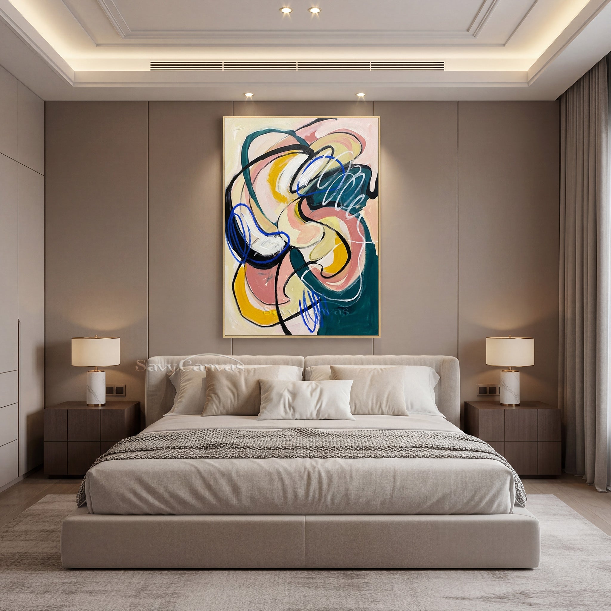 Colorful Abstract Swirls Art | Energetic Modern Painting #AA 486
