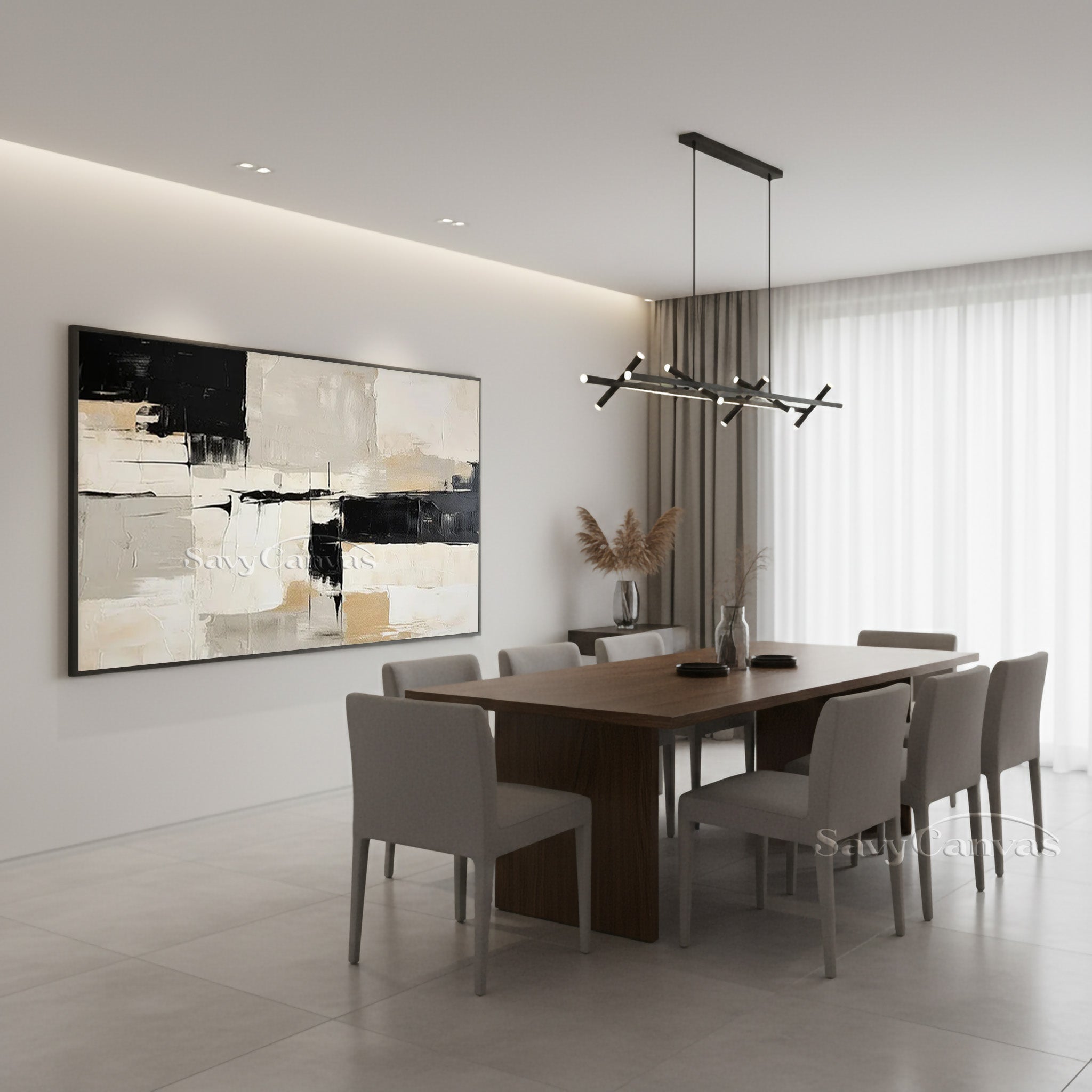 Textured Abstract Wall Art | Hand-Painted Neutral Oil Painting #SS 025