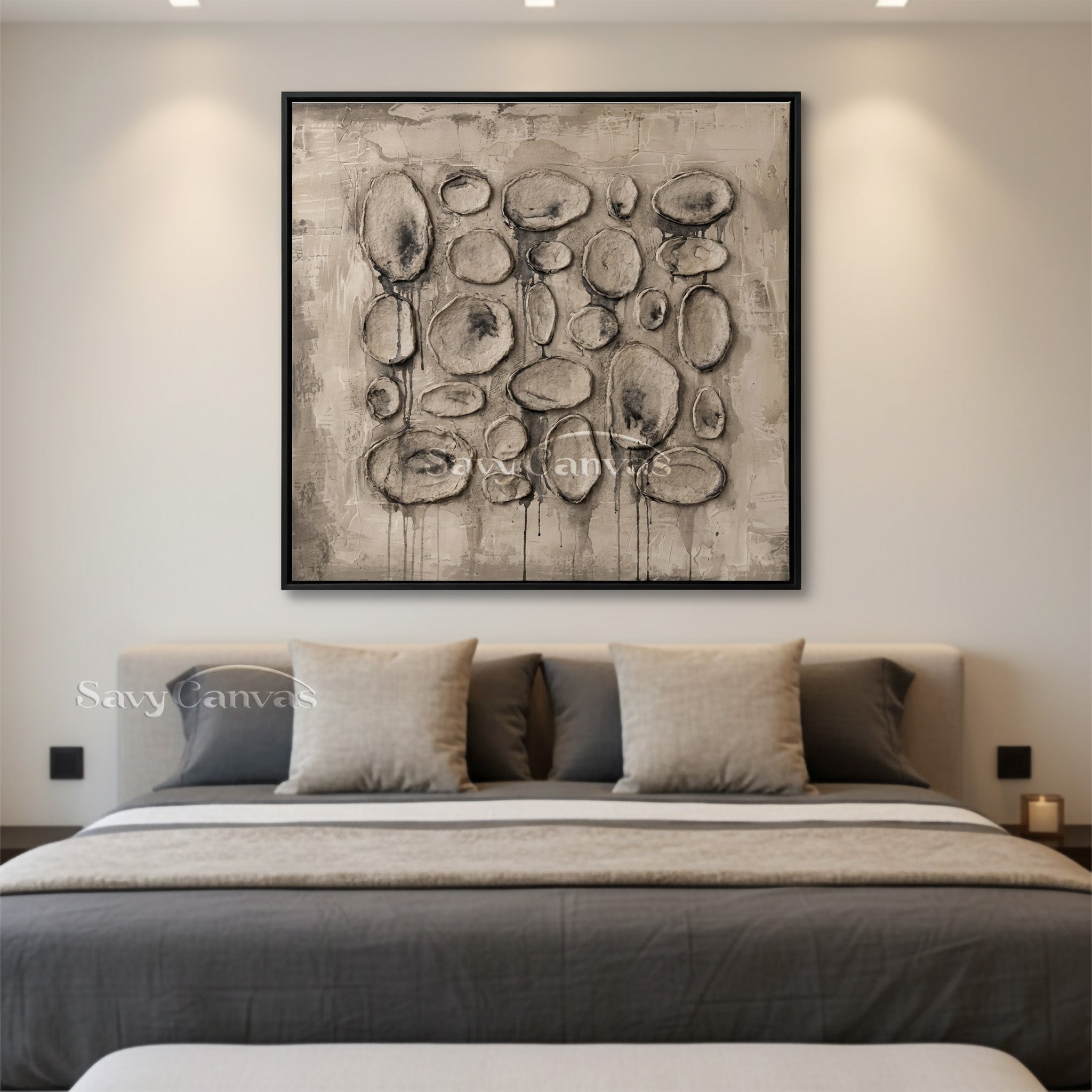 Modern Wabi-Sabi Plaster Wall Decor - Original Neutral Art #SS 020