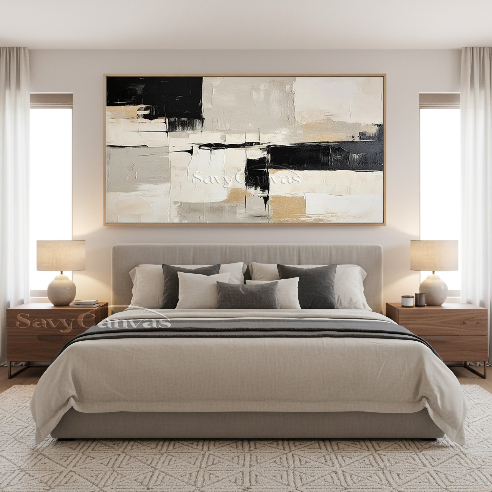 Textured Abstract Wall Art | Hand-Painted Neutral Oil Painting #SS 025