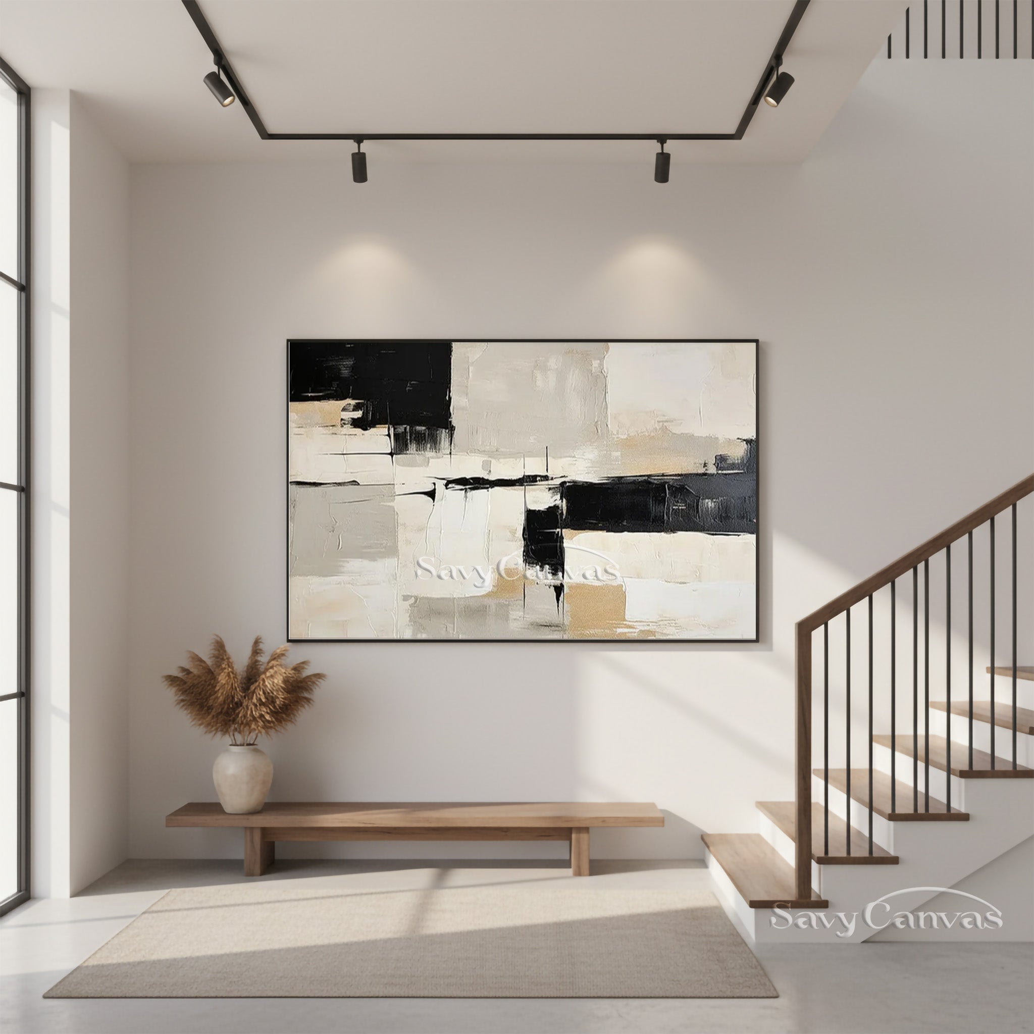 Textured Abstract Wall Art | Hand-Painted Neutral Oil Painting #SS 025
