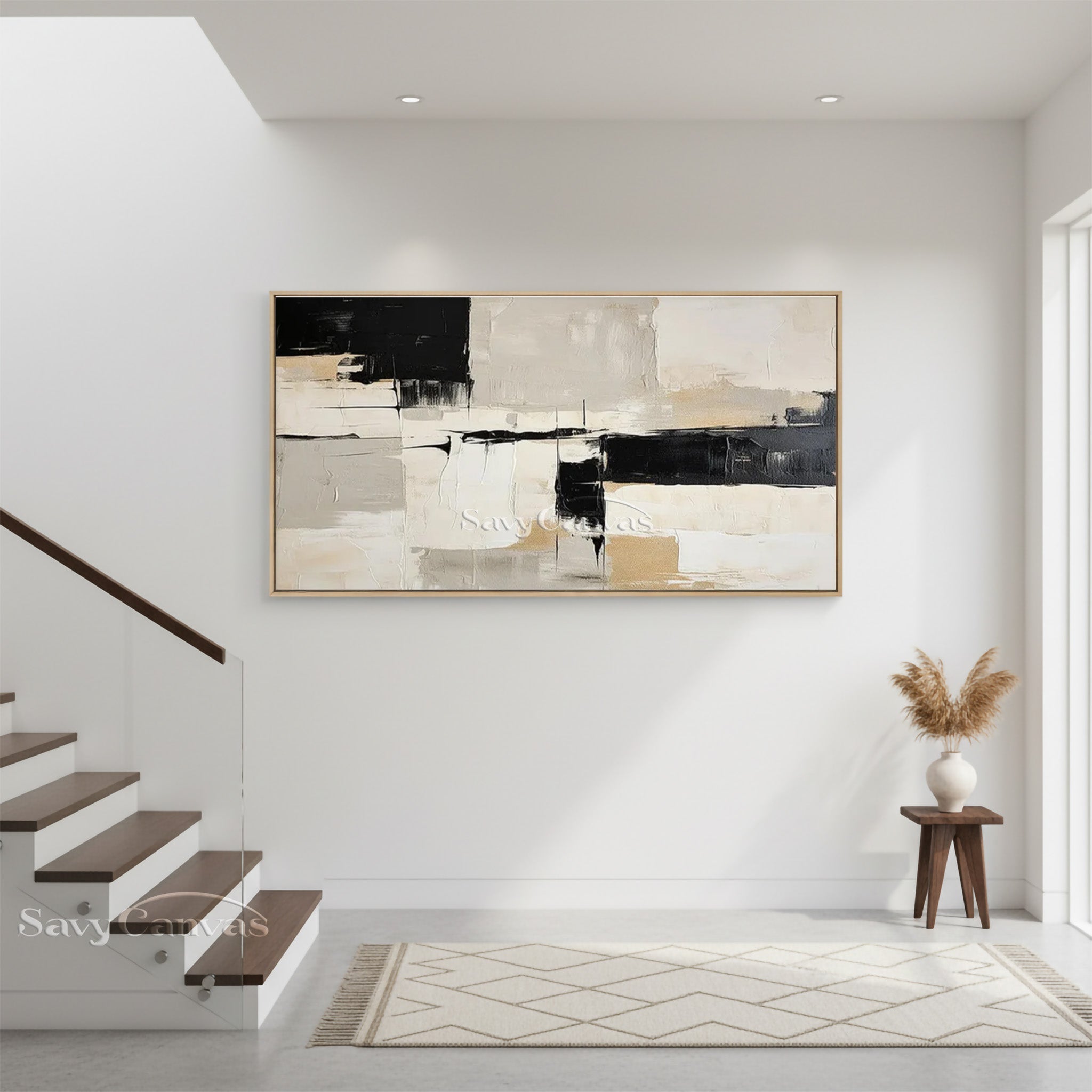Textured Abstract Wall Art | Hand-Painted Neutral Oil Painting #SS 025